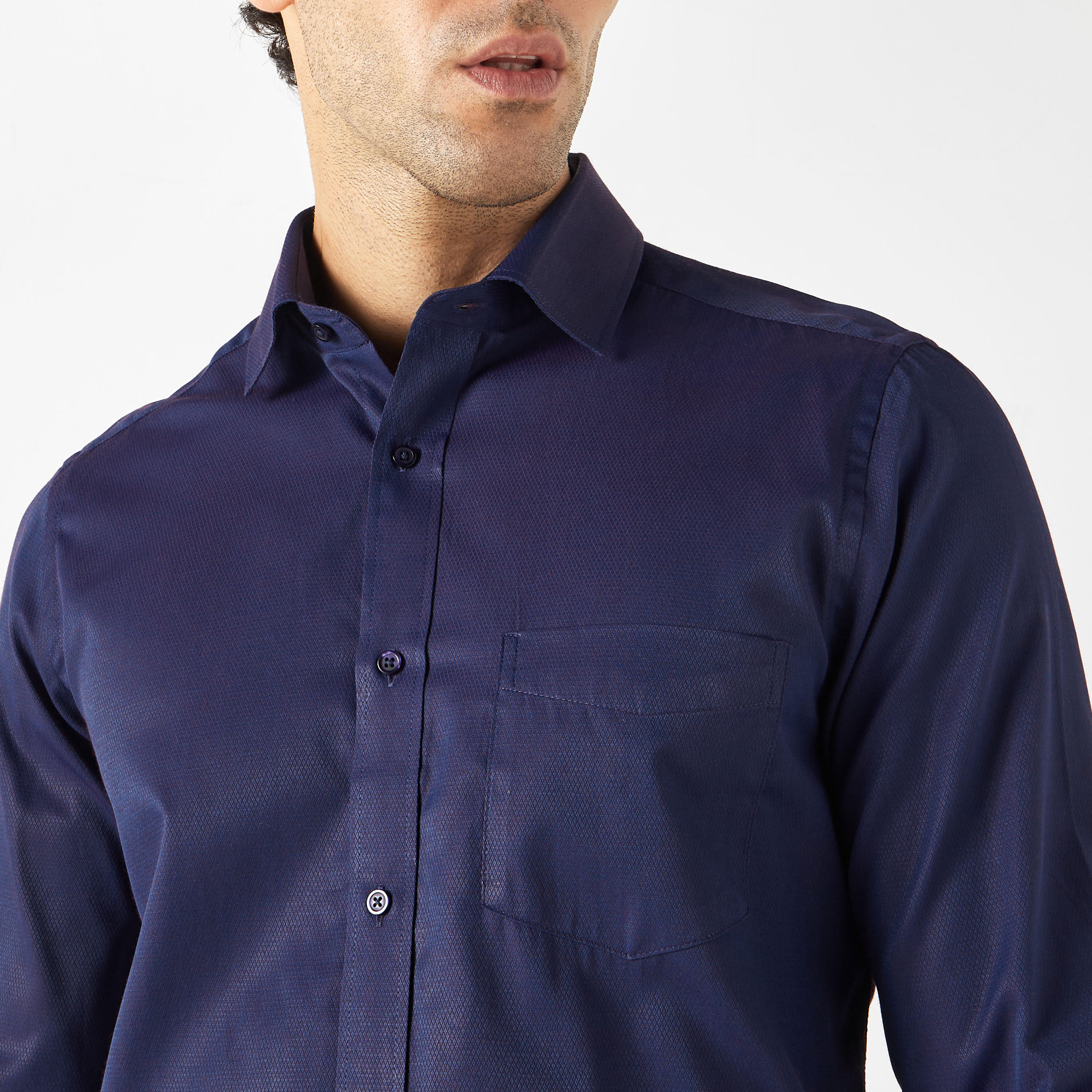 Solid Formal Shirt with Pocket and Long Sleeves-men-clothing-shirts-image-4