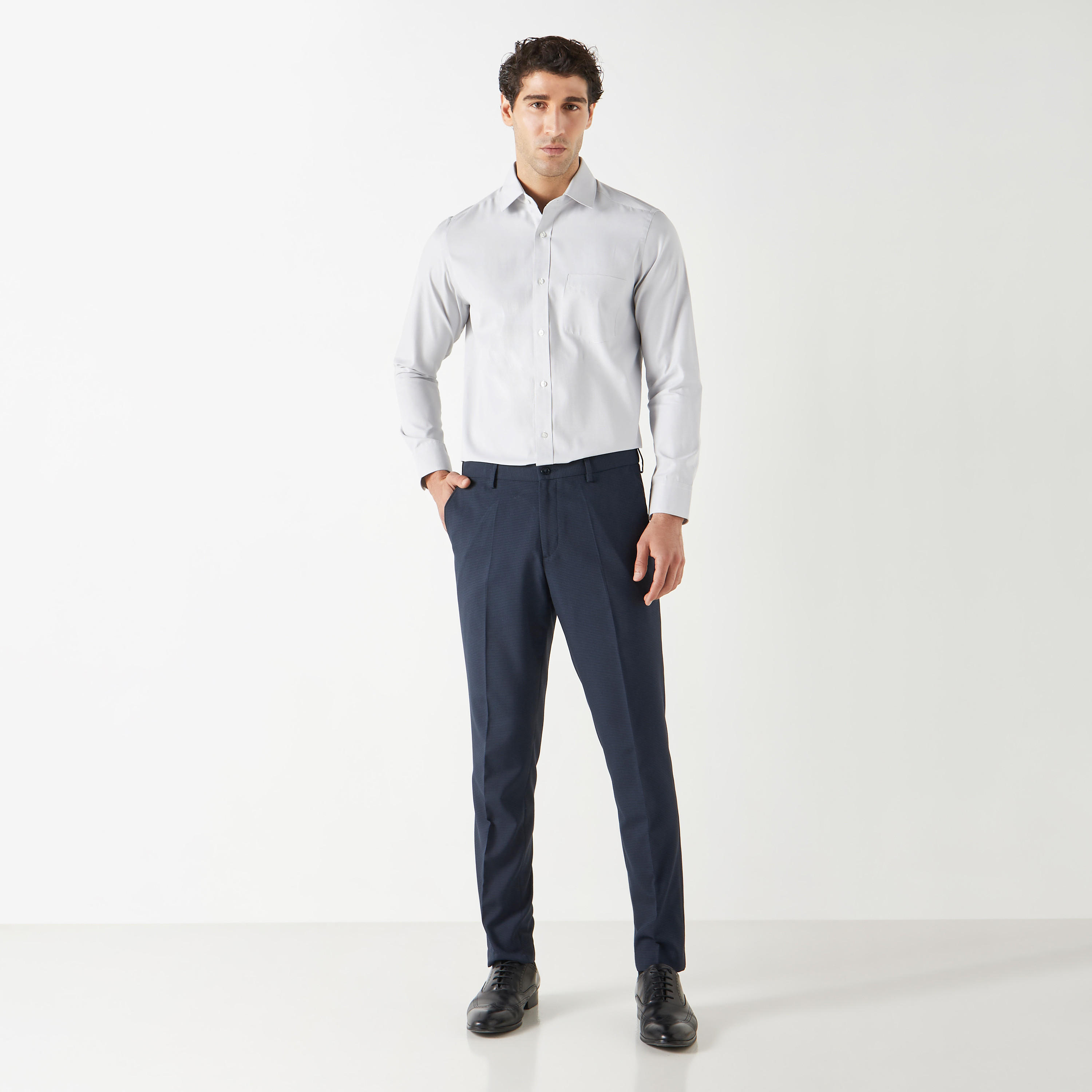 Solid Formal Shirt with Pocket and Long Sleeves-men-clothing-shirts-image-7