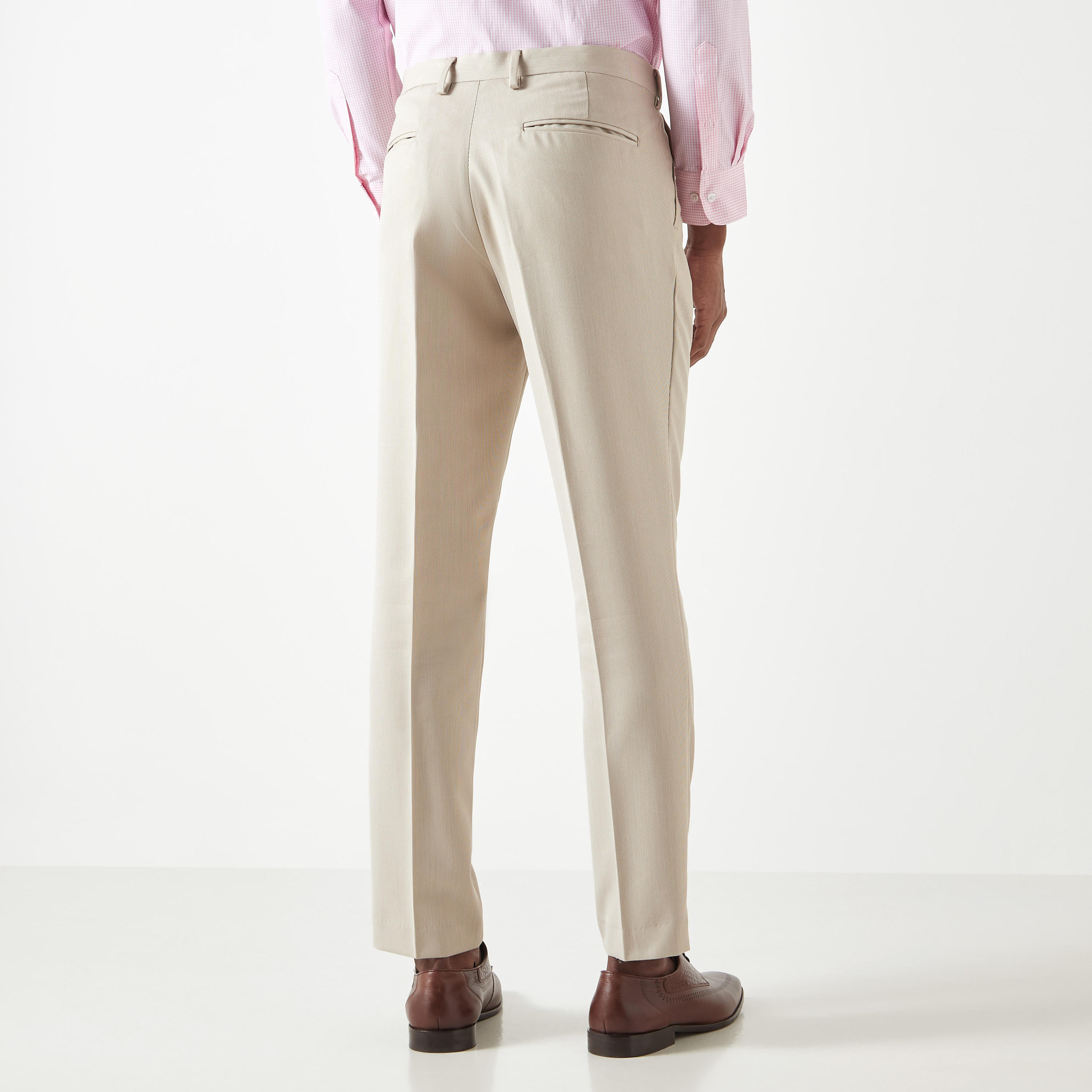 Slim Fit Textured Flexi Waist Trousers with Pockets-men-clothing-trousersandchinos-trousers-image-19