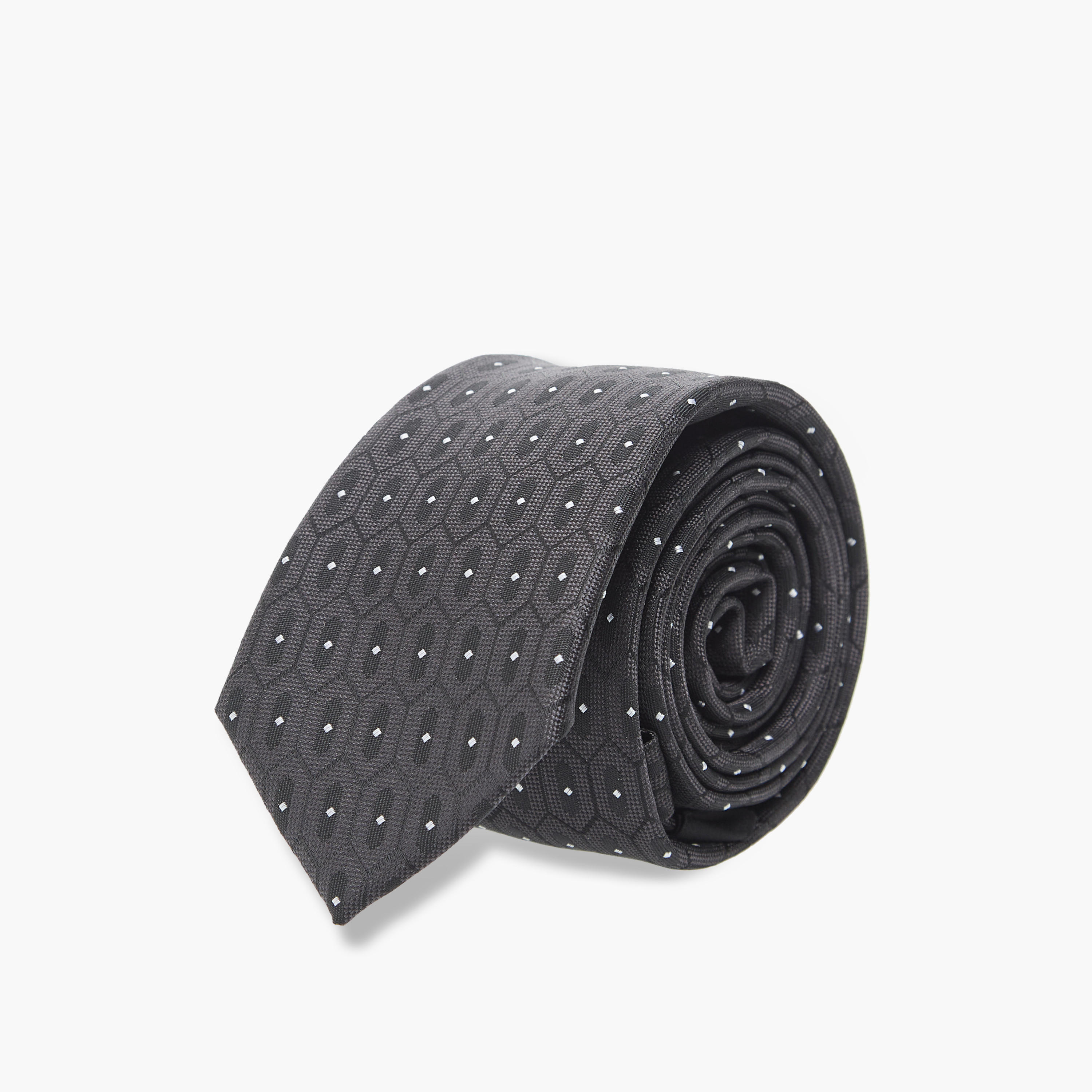 Textured Tie with Keeper Loop-men-tiesandcufflinks-pocketsquares-image-1