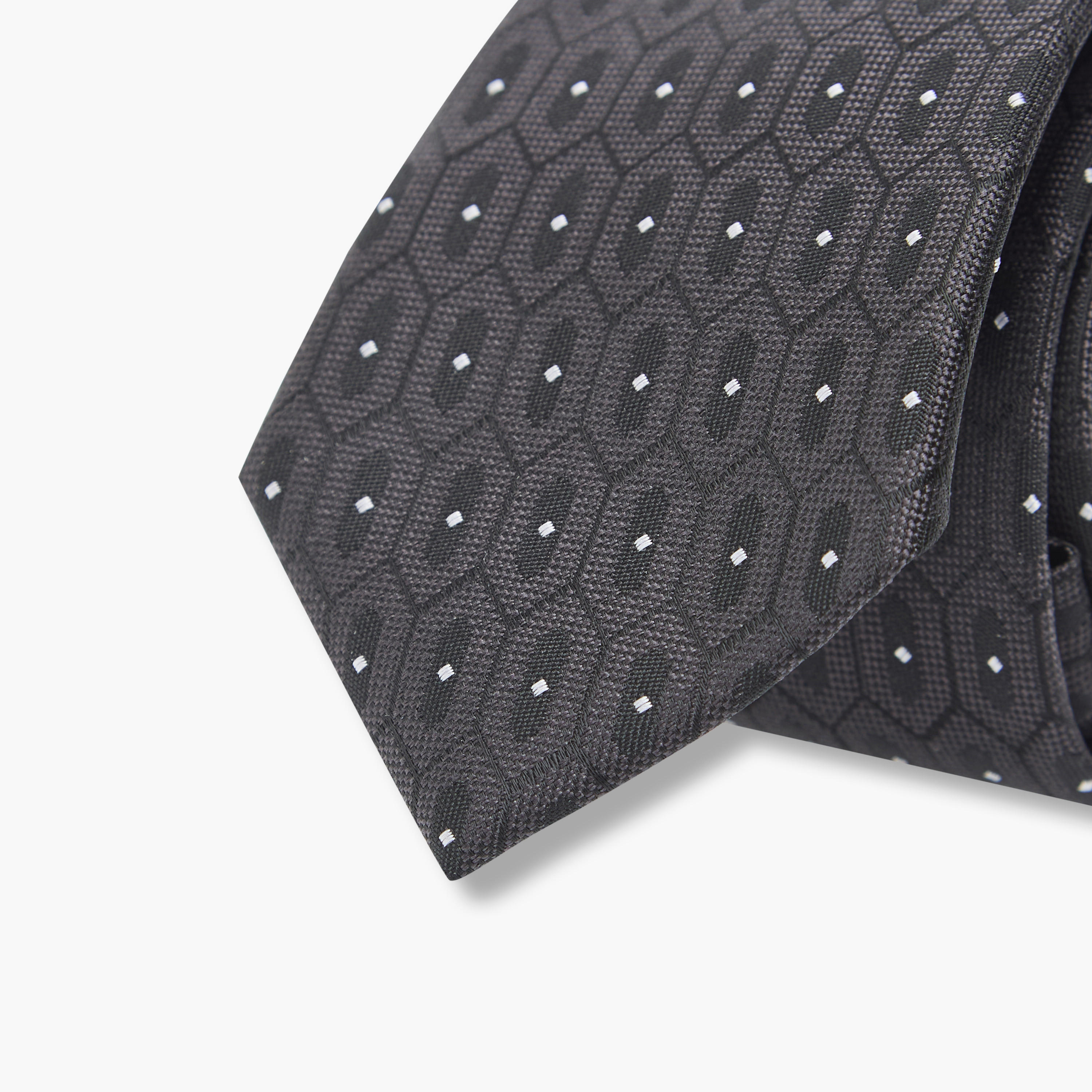 Textured Tie with Keeper Loop-men-tiesandcufflinks-pocketsquares-image-4