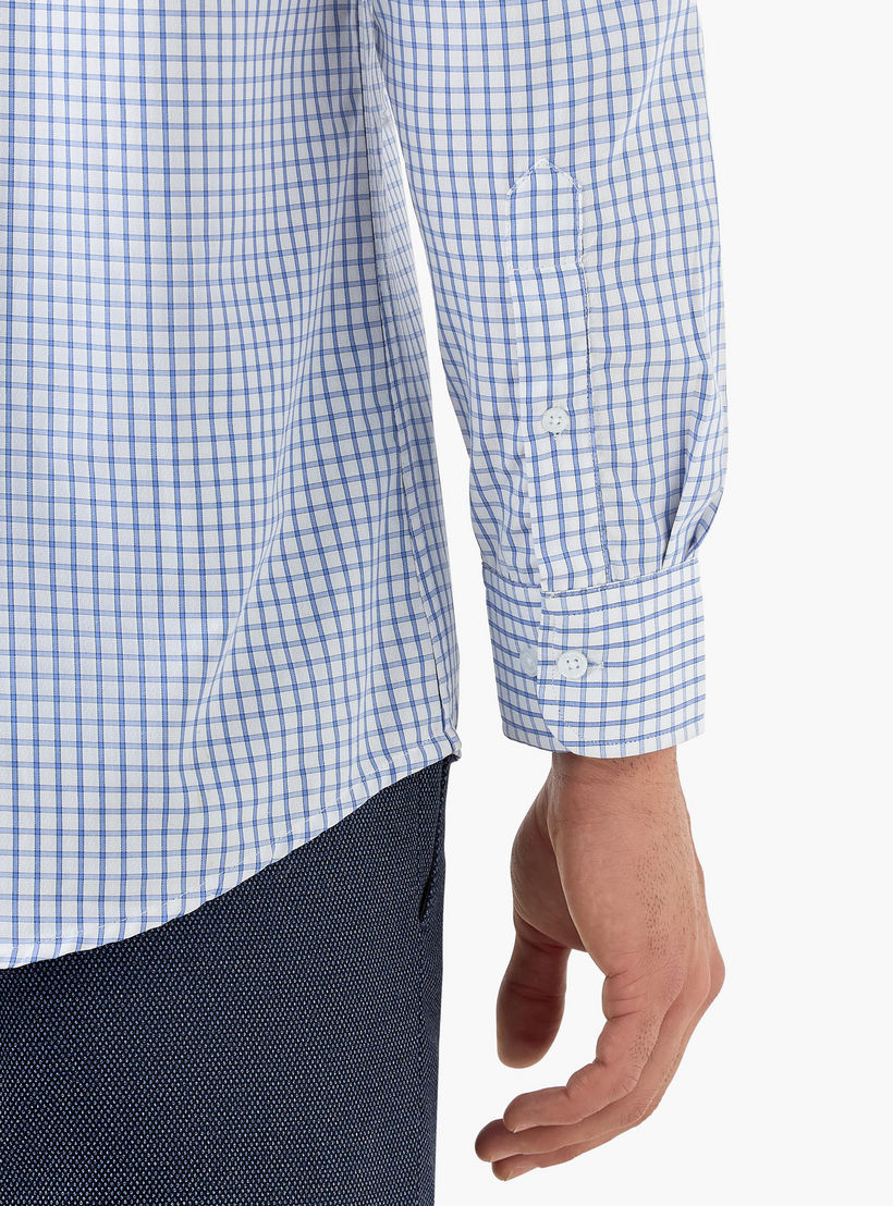 قميص كاروهات بأكمام طويلة وقصّة عادية وياقة-men-clothing-shirts-image-5