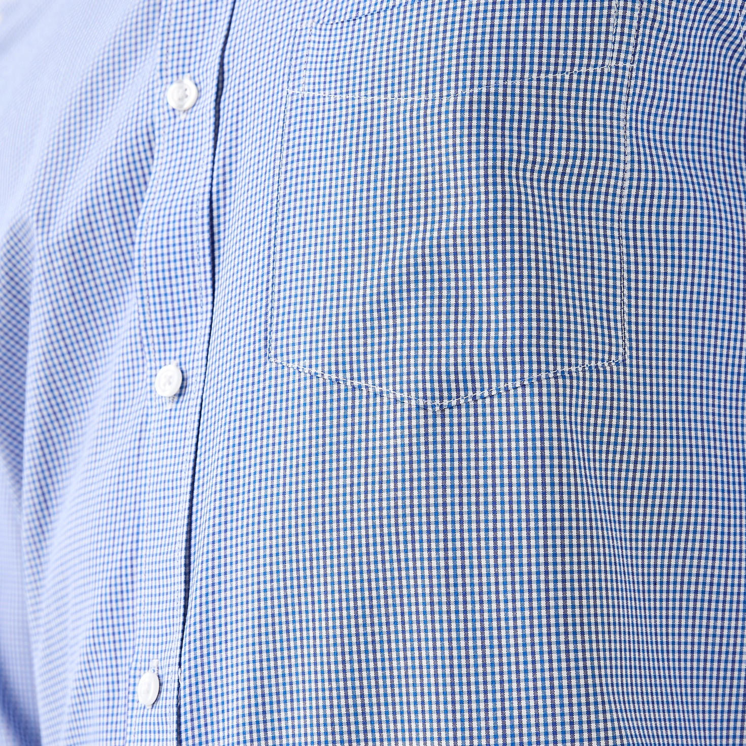 قميص كاروهات بقصة عادية وياقة وجيب على الصدر-men-clothing-shirts-image-6