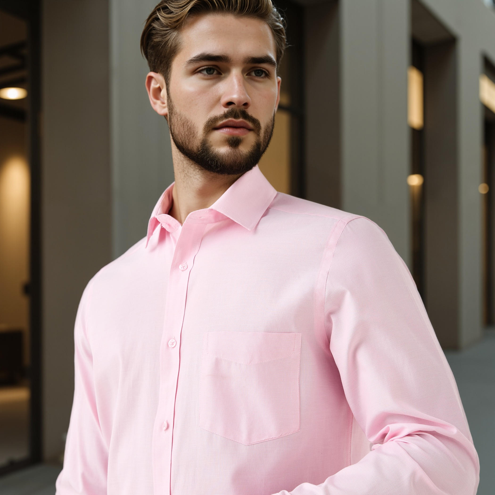 Regular Fit Checked Collared Shirt with Chest Pocket-men-clothing-shirts-image-4
