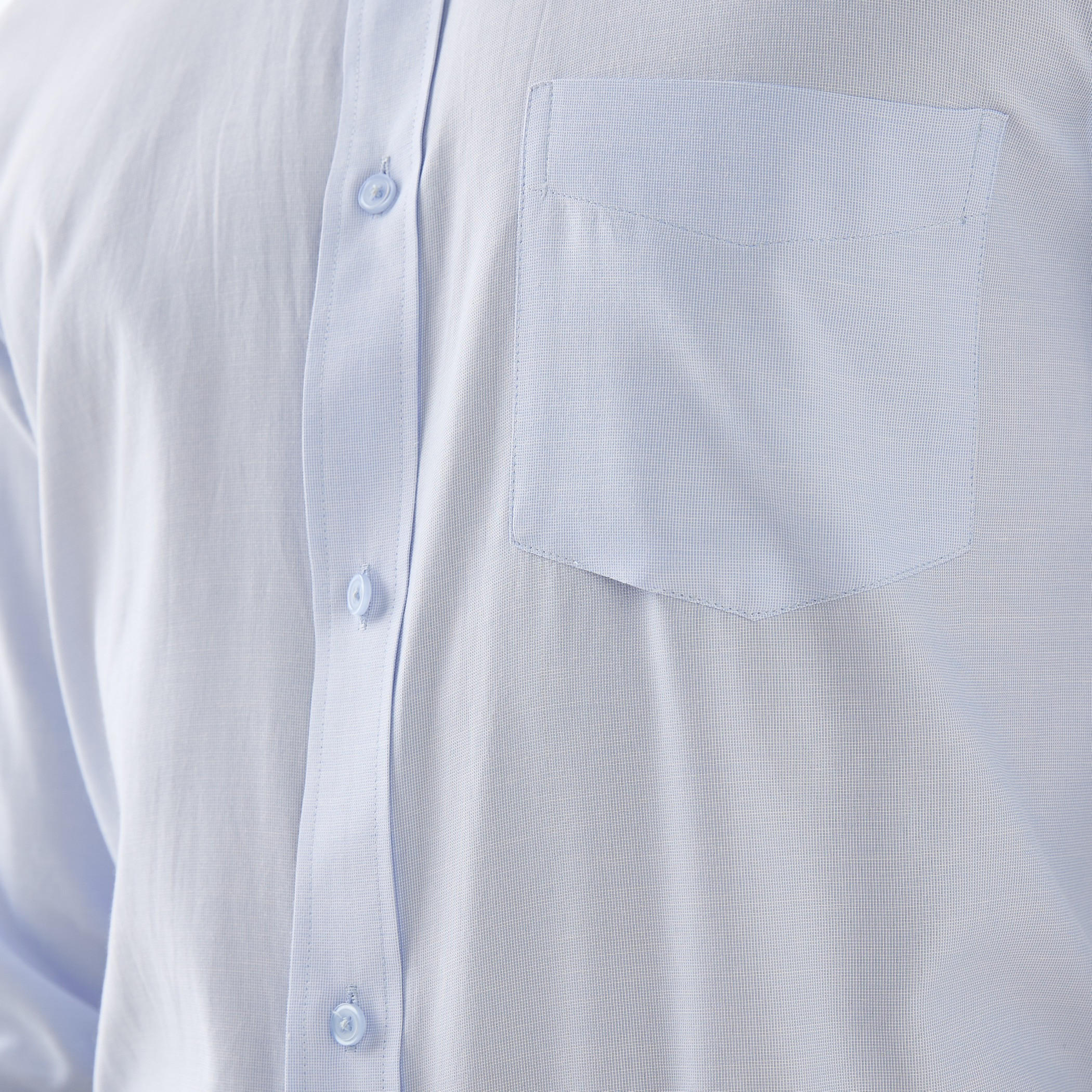 Regular Fit Striped Collared Shirt with Chest Pocket-men-clothing-shirts-image-6