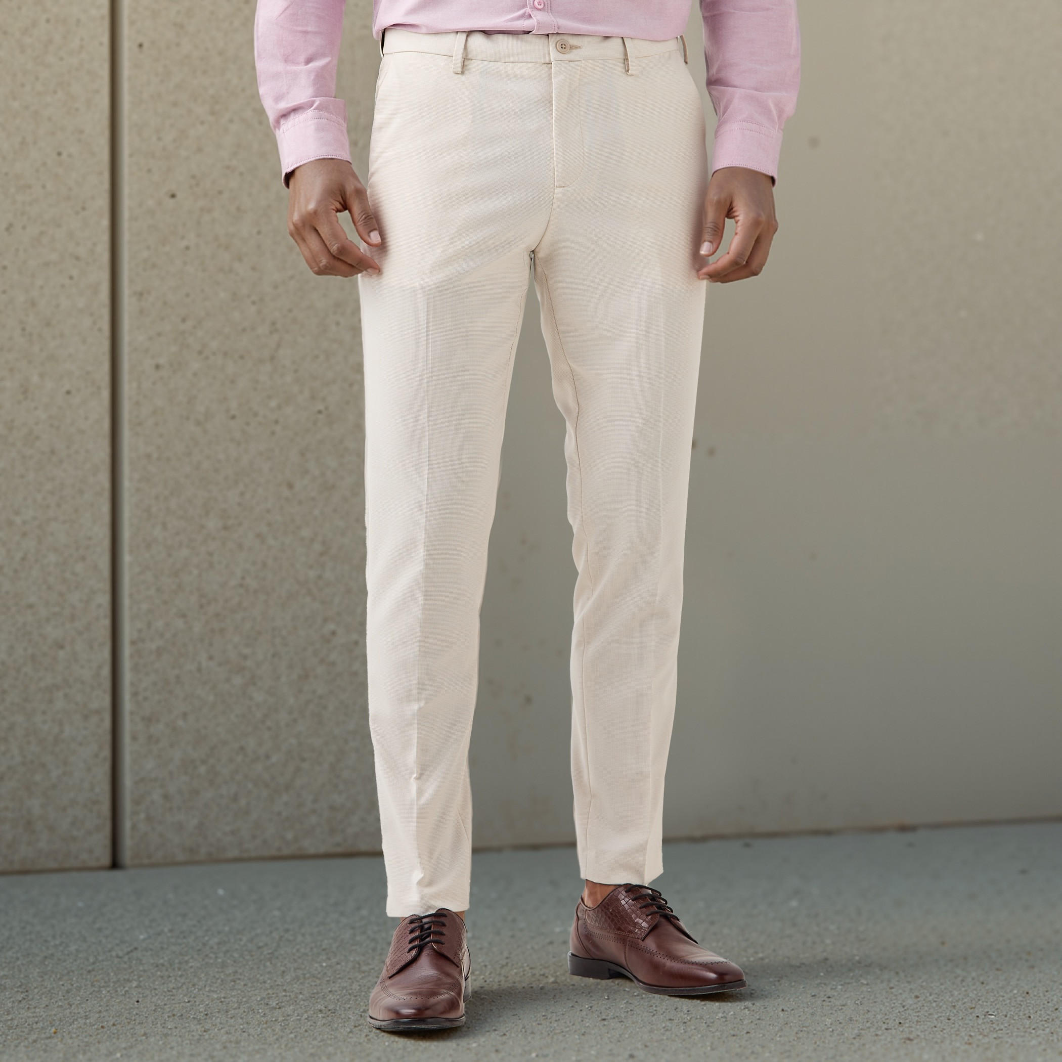 Textured Formal Trousers with Pockets-men-clothing-bottoms-trousersandchinos-trousers-image-1