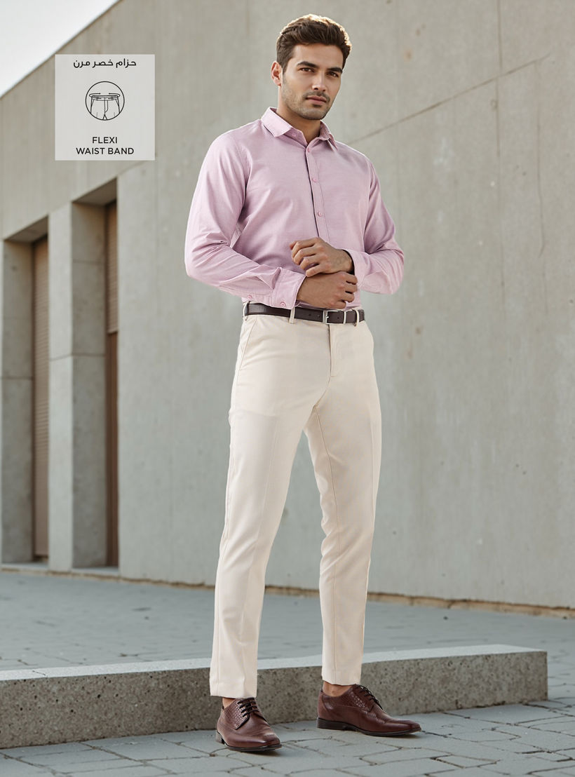 Textured Formal Trousers with Pockets-men-clothing-bottoms-trousersandchinos-trousers-image-2