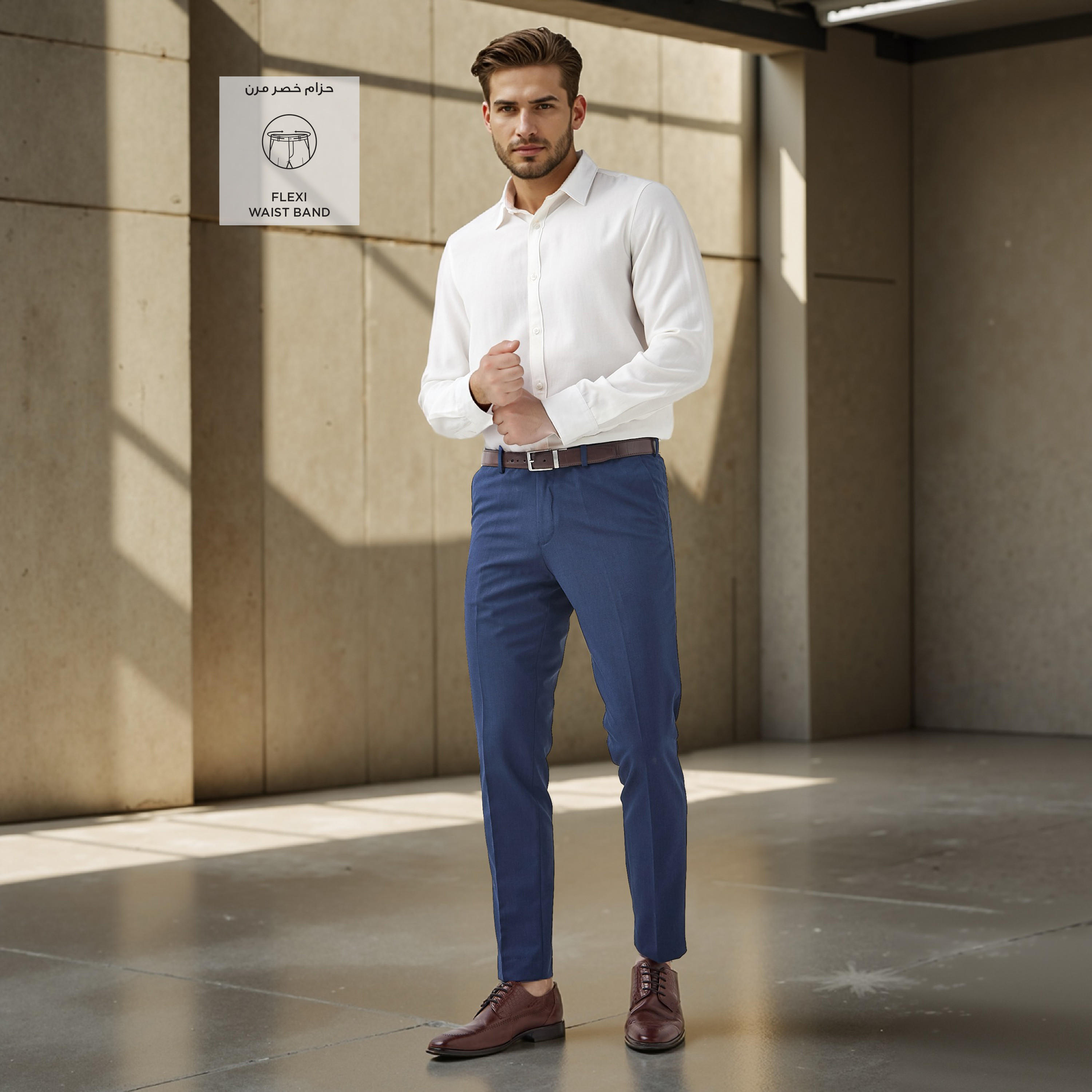 Textured Formal Trousers with Pockets-men-clothing-bottoms-trousersandchinos-trousers-image-2