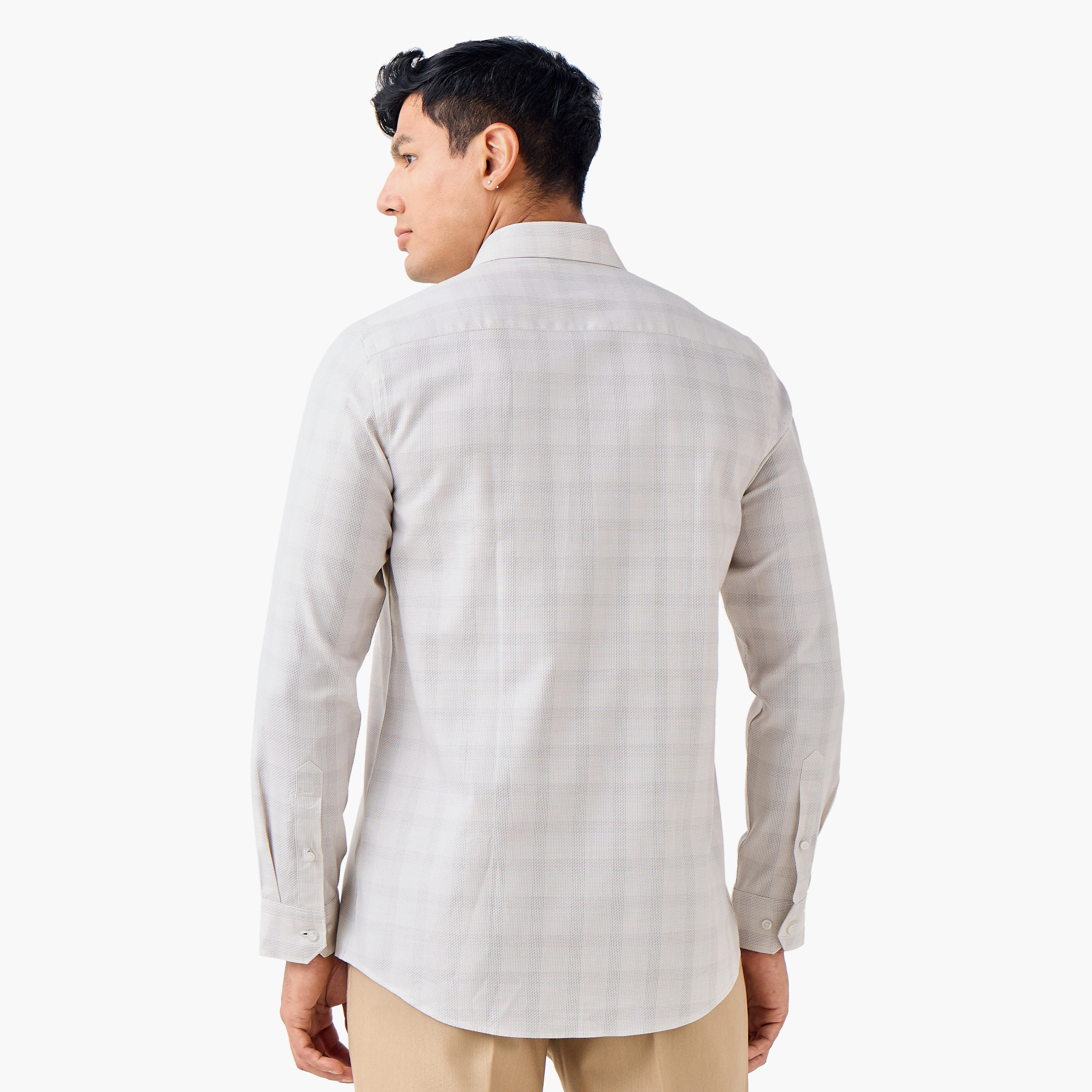 Regular Fit Checked Collared Shirt-men-clothing-shirts-image-3