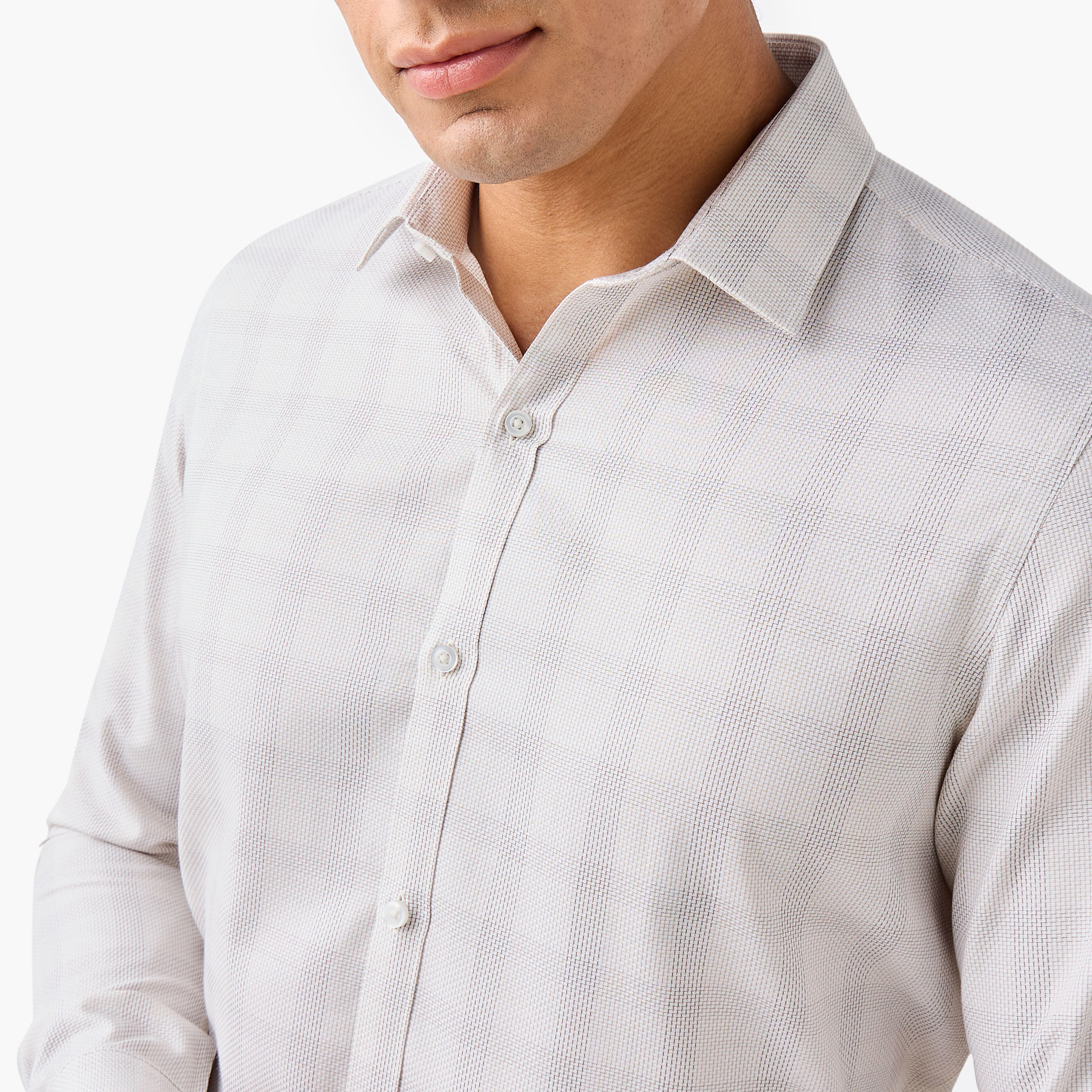 Regular Fit Checked Collared Shirt-men-clothing-shirts-image-4