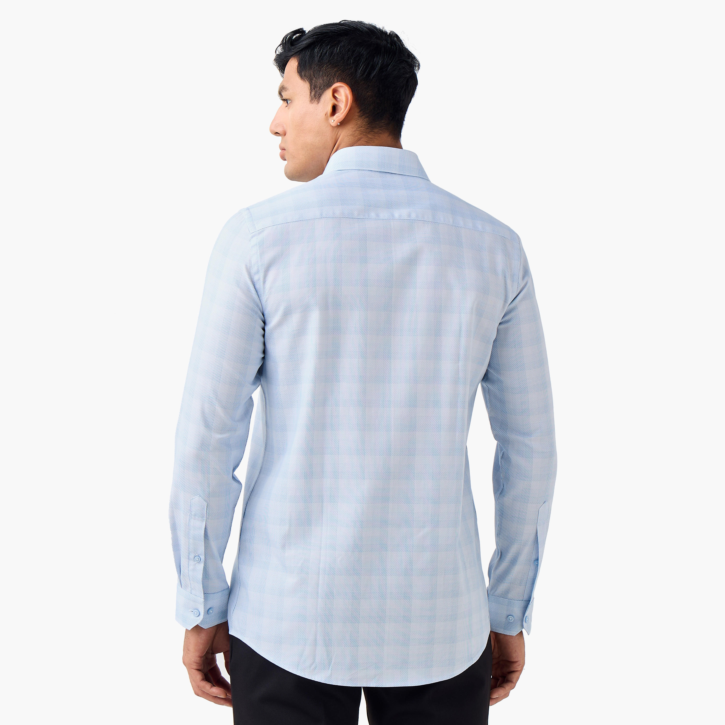قميص كاروهات بقصة عادية وياقة عادية-men-clothing-shirts-image-4