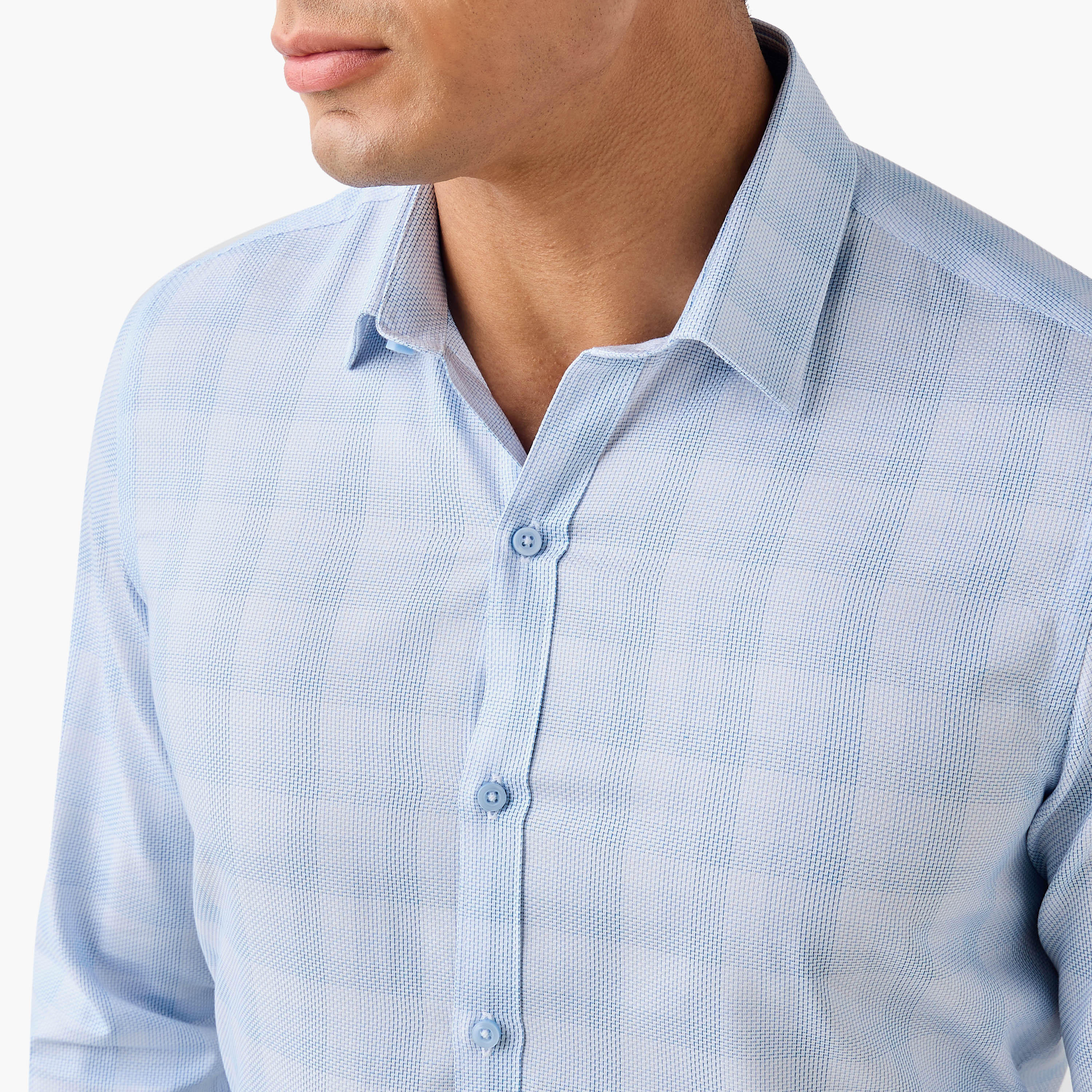 قميص كاروهات بقصة عادية وياقة عادية-men-clothing-shirts-image-3