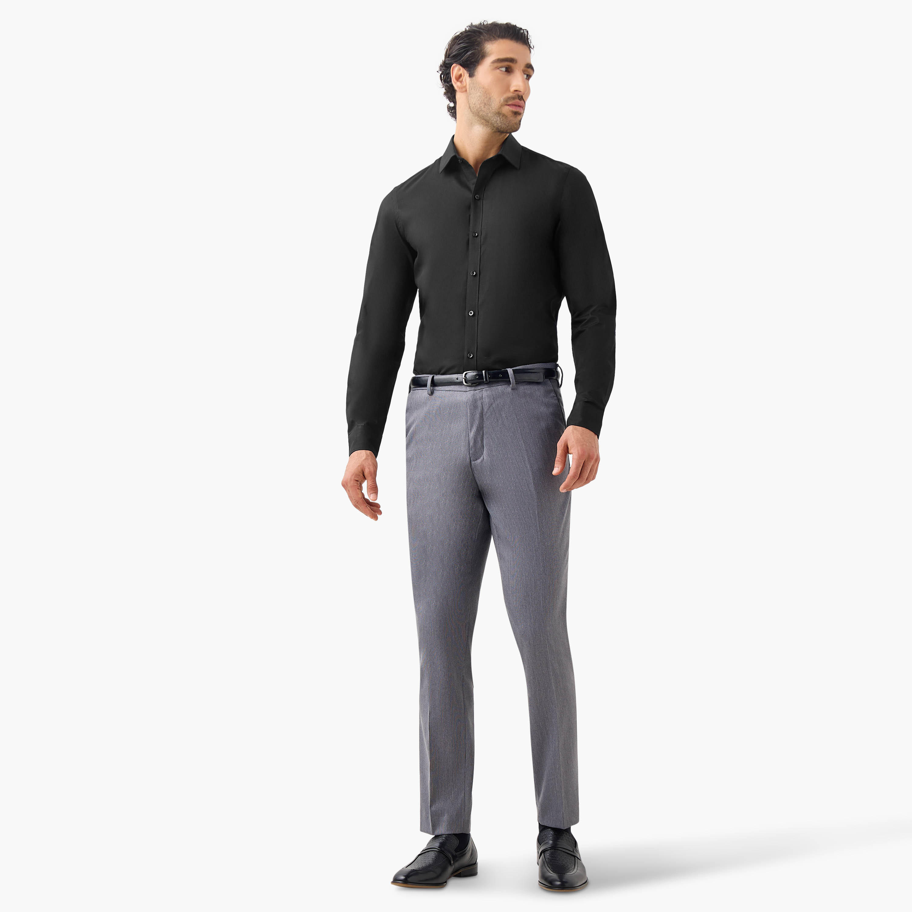 قميص بارز الملمس بقصة عادية وأكمام طويلة-men-clothing-shirts-image-5