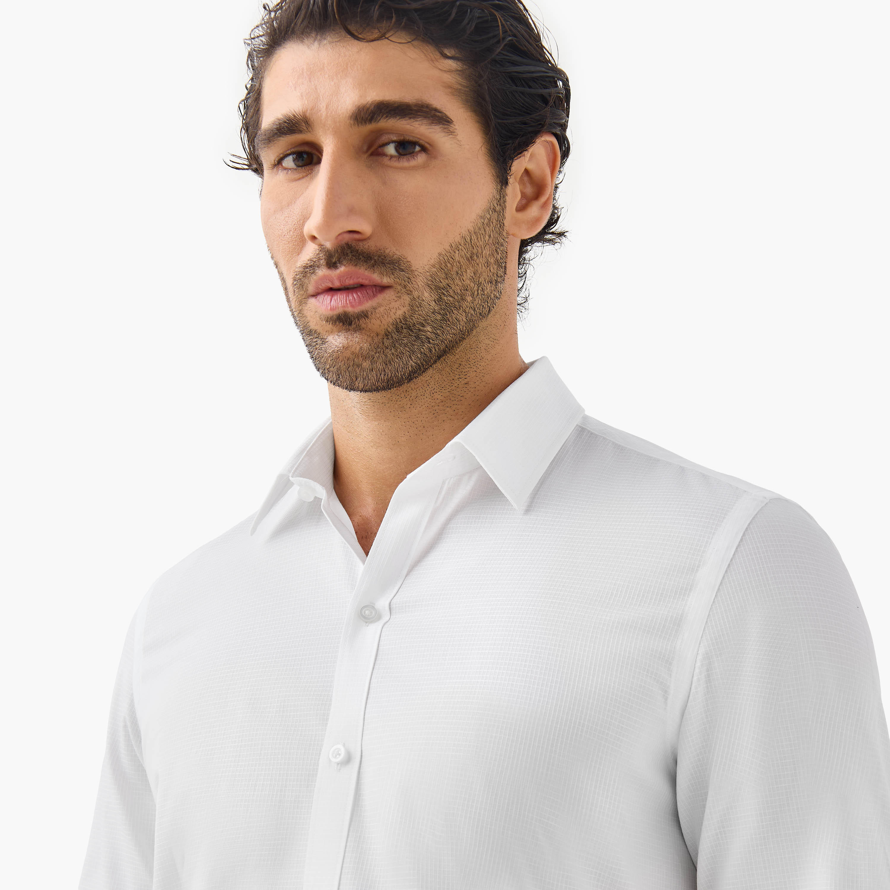 قميص بارز الملمس بقصة عادية وأكمام طويلة-men-clothing-shirts-image-4
