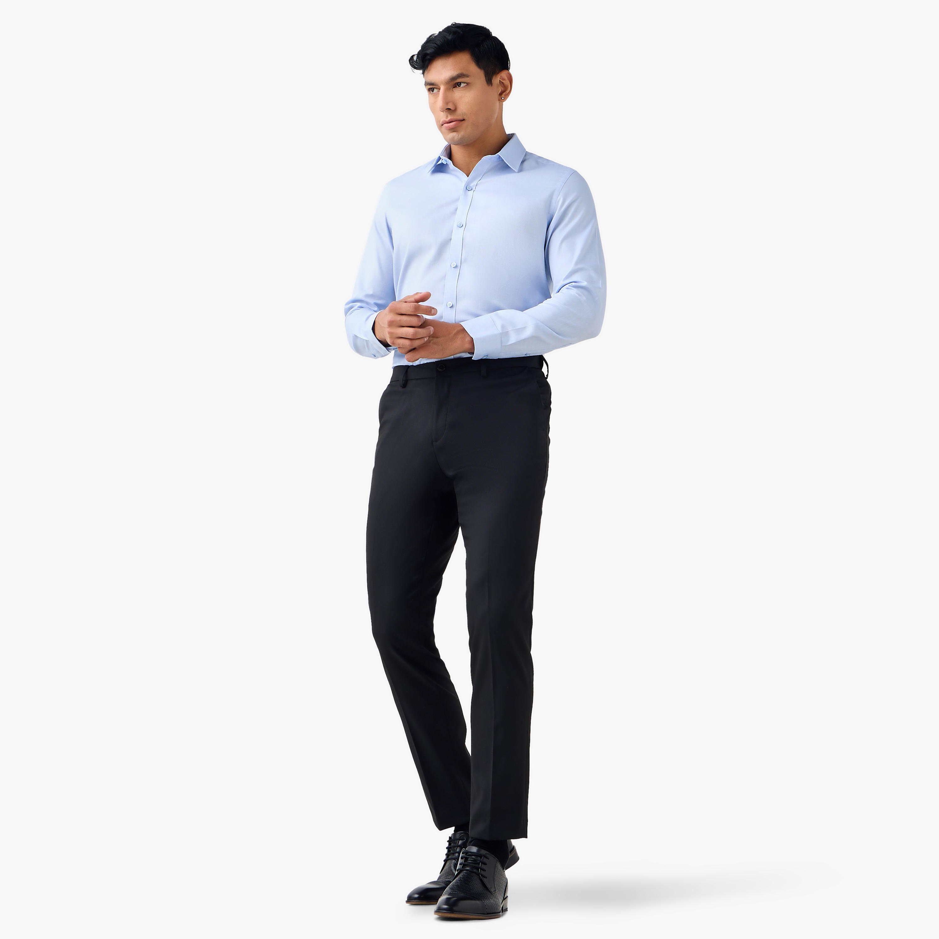 Regular Fit Textured Collared Shirt-men-clothing-shirts-image-2