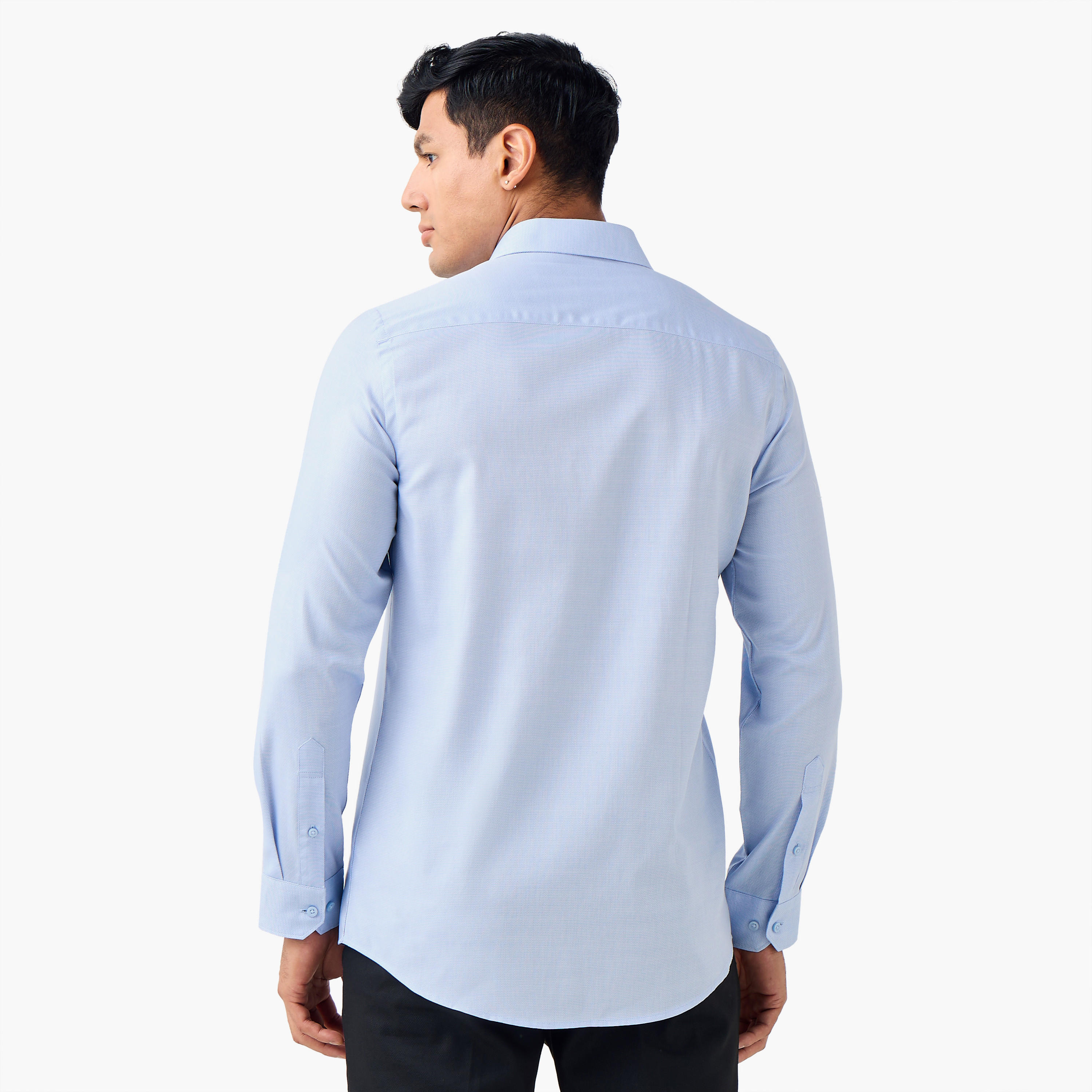 Regular Fit Textured Collared Shirt-men-clothing-shirts-image-3