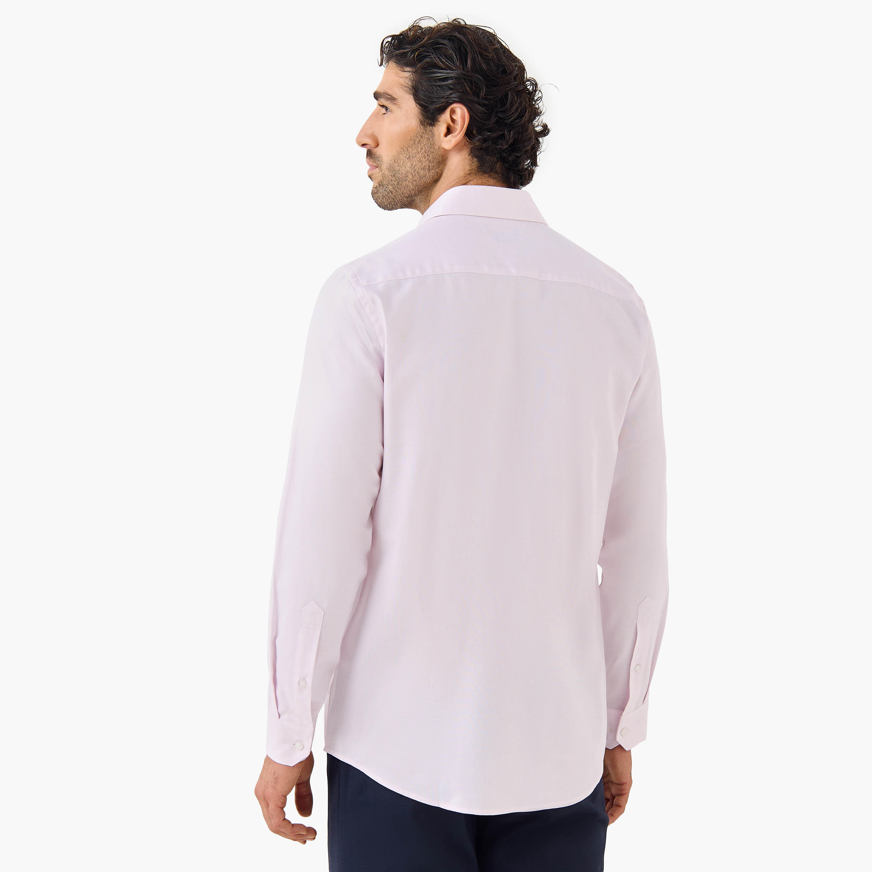 Regular Fit Textured Collared Shirt-men-clothing-shirts-image-3