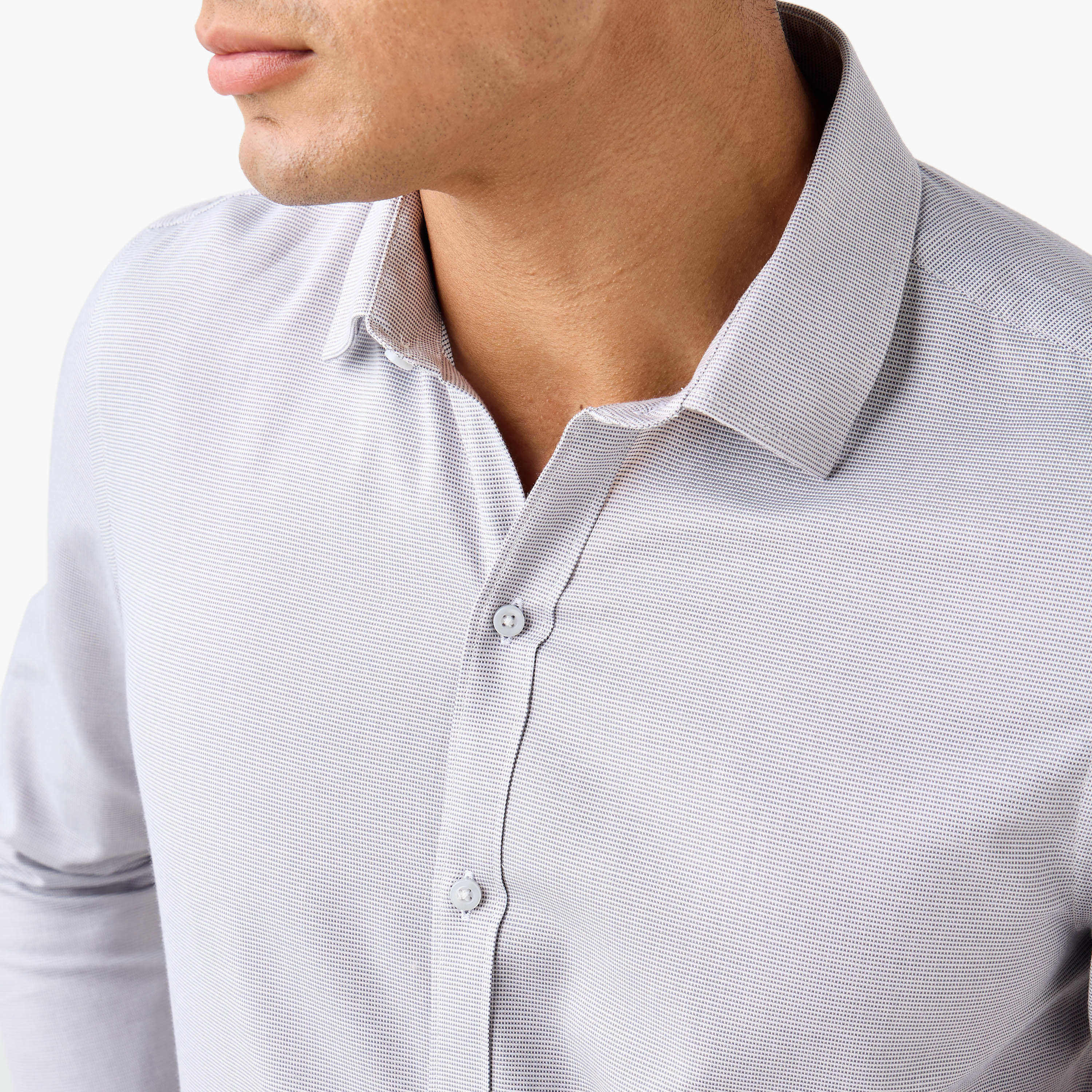 Regular Fit Textured Collared Shirt-men-clothing-shirts-image-4