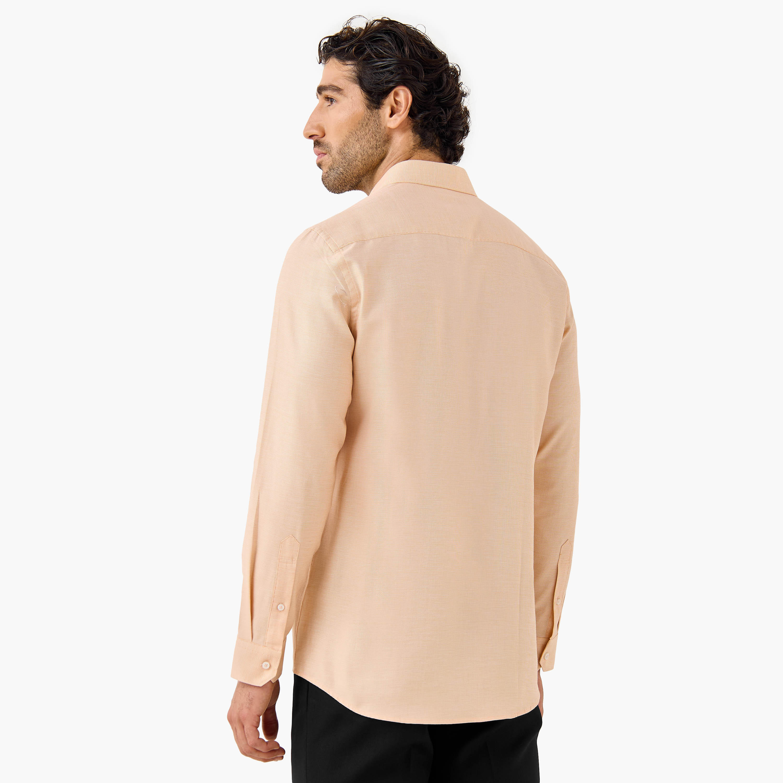 Regular Fit Textured Collared Shirt-men-clothing-shirts-image-3