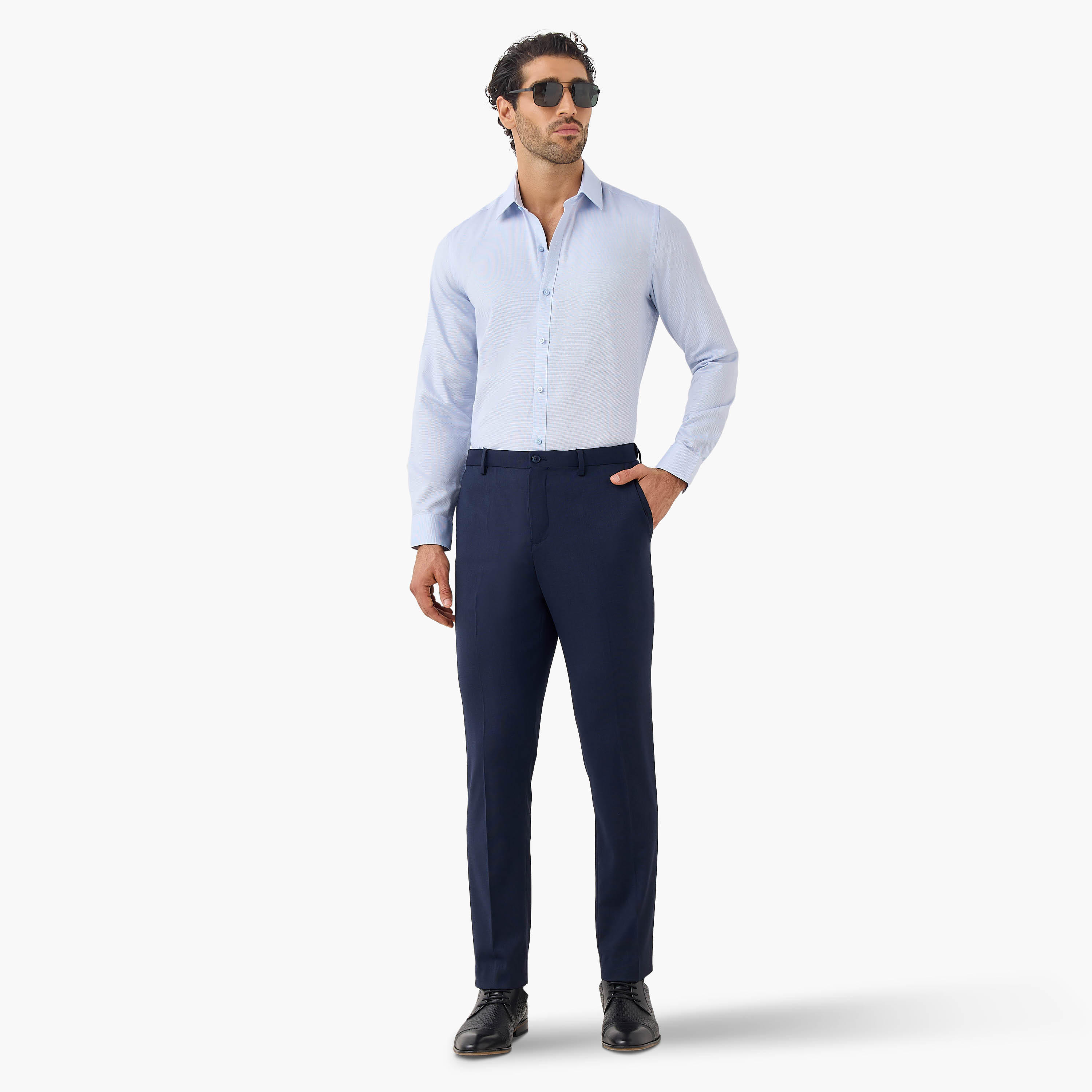 Regular Fit Textured Collared Shirt-men-clothing-shirts-image-2