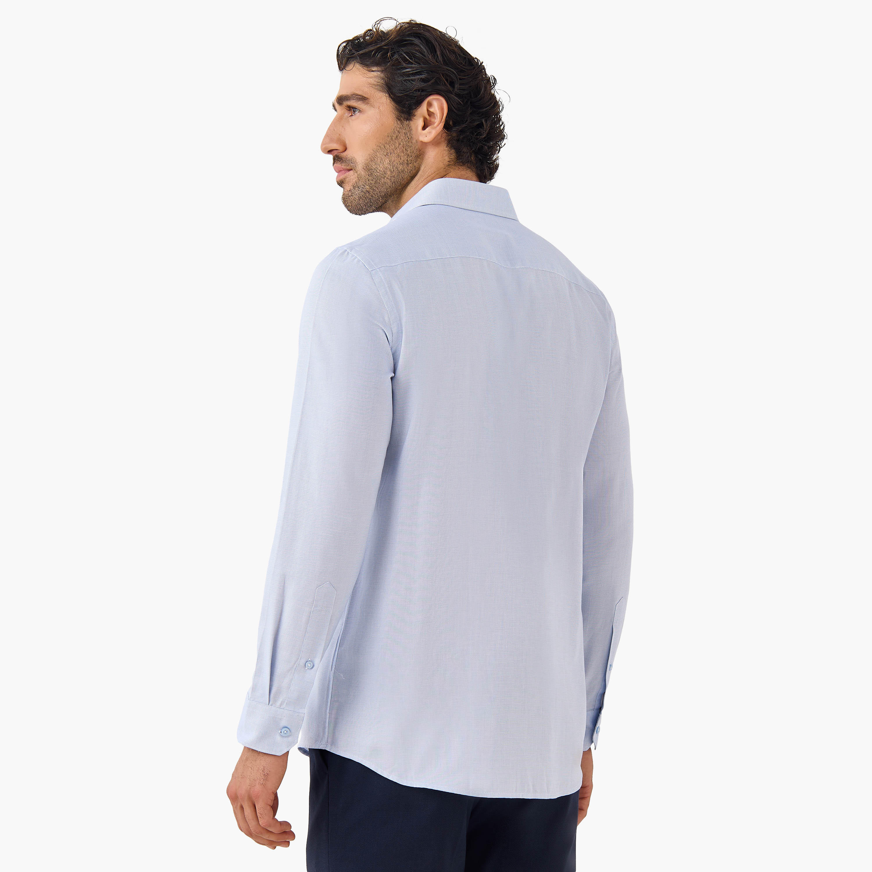 Regular Fit Textured Collared Shirt-men-clothing-shirts-image-3