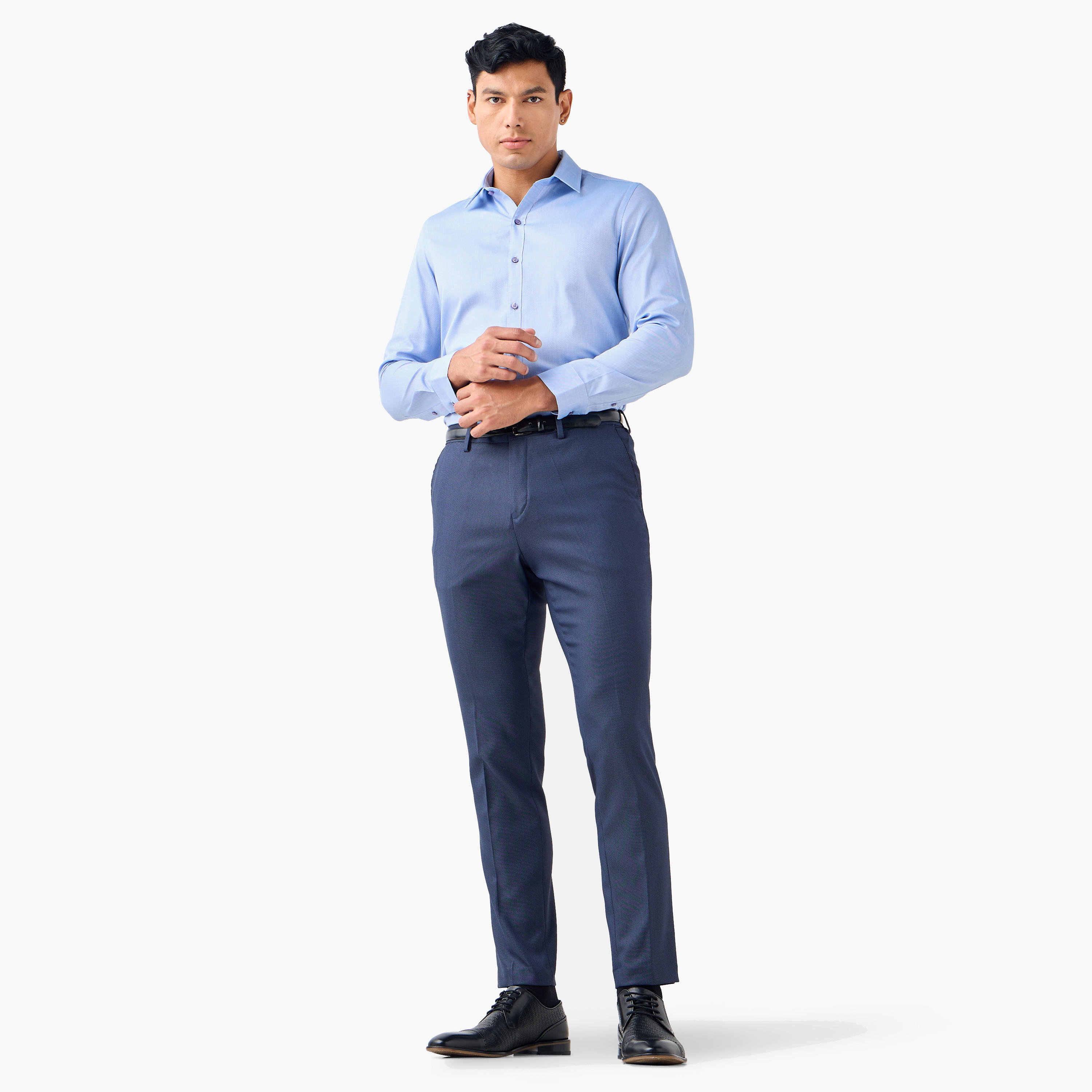 Textured Regular Fit Formal Shirt-men-clothing-shirts-image-2