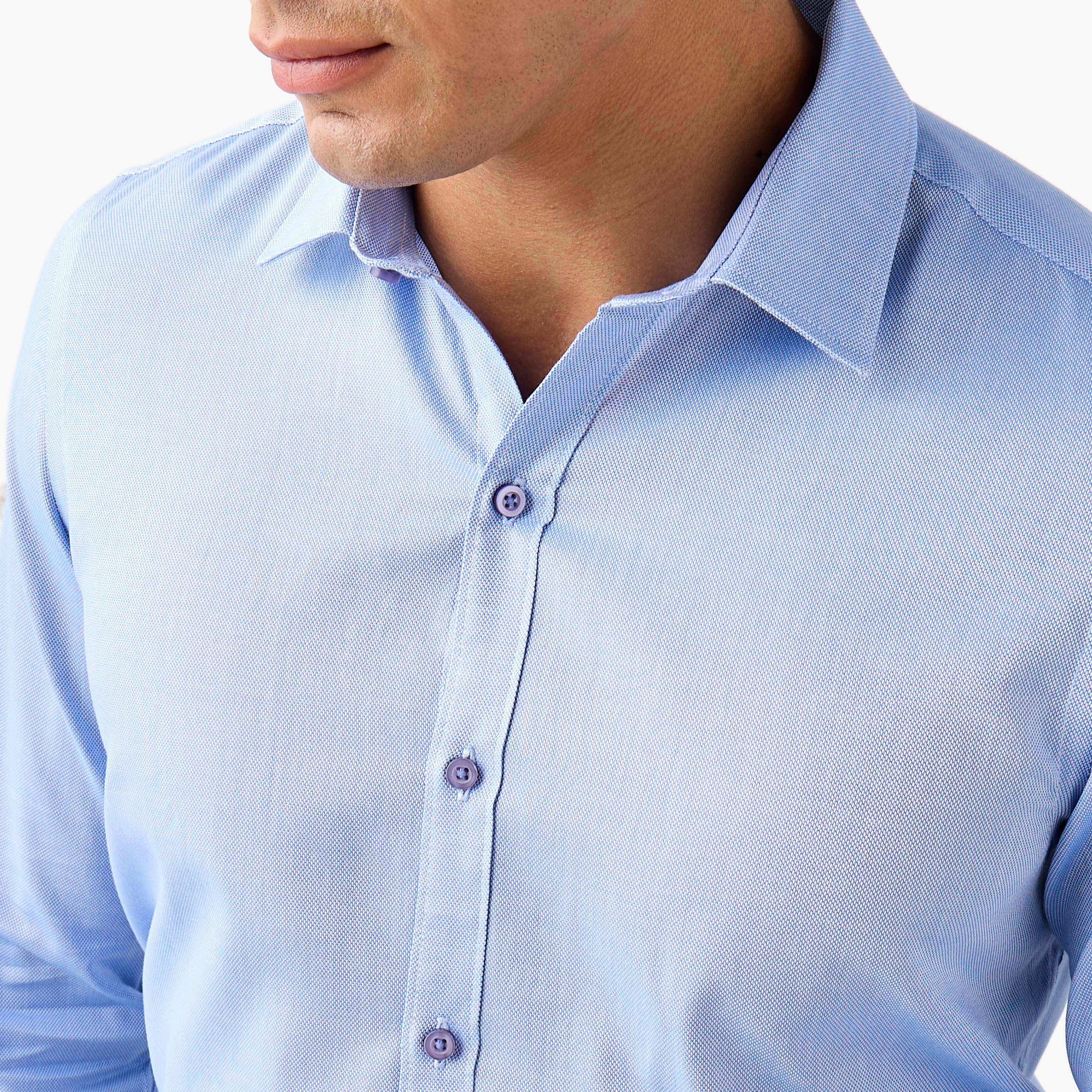 Textured Regular Fit Formal Shirt-men-clothing-shirts-image-5