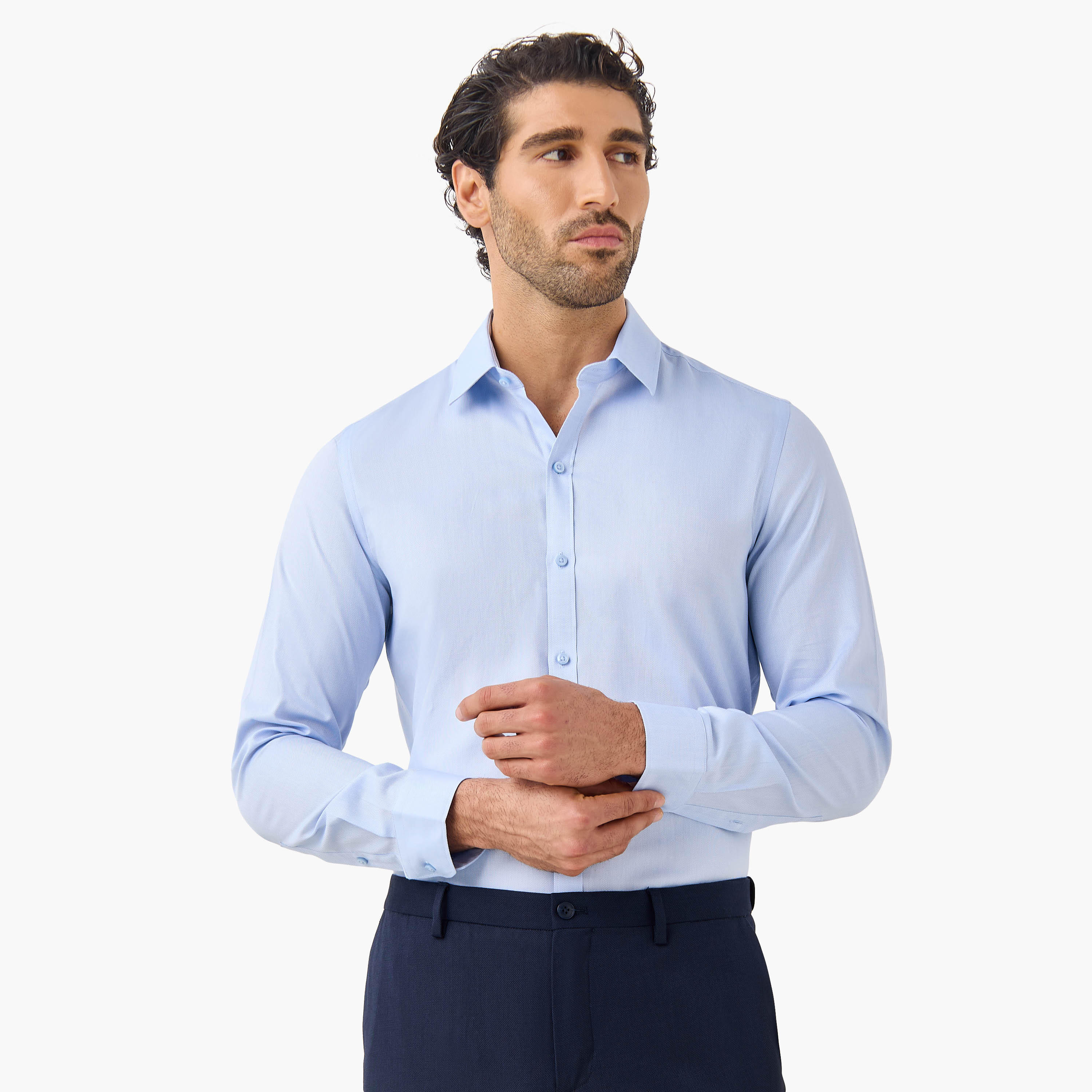 Textured Regular Fit Formal Shirt-men-clothing-shirts-image-1