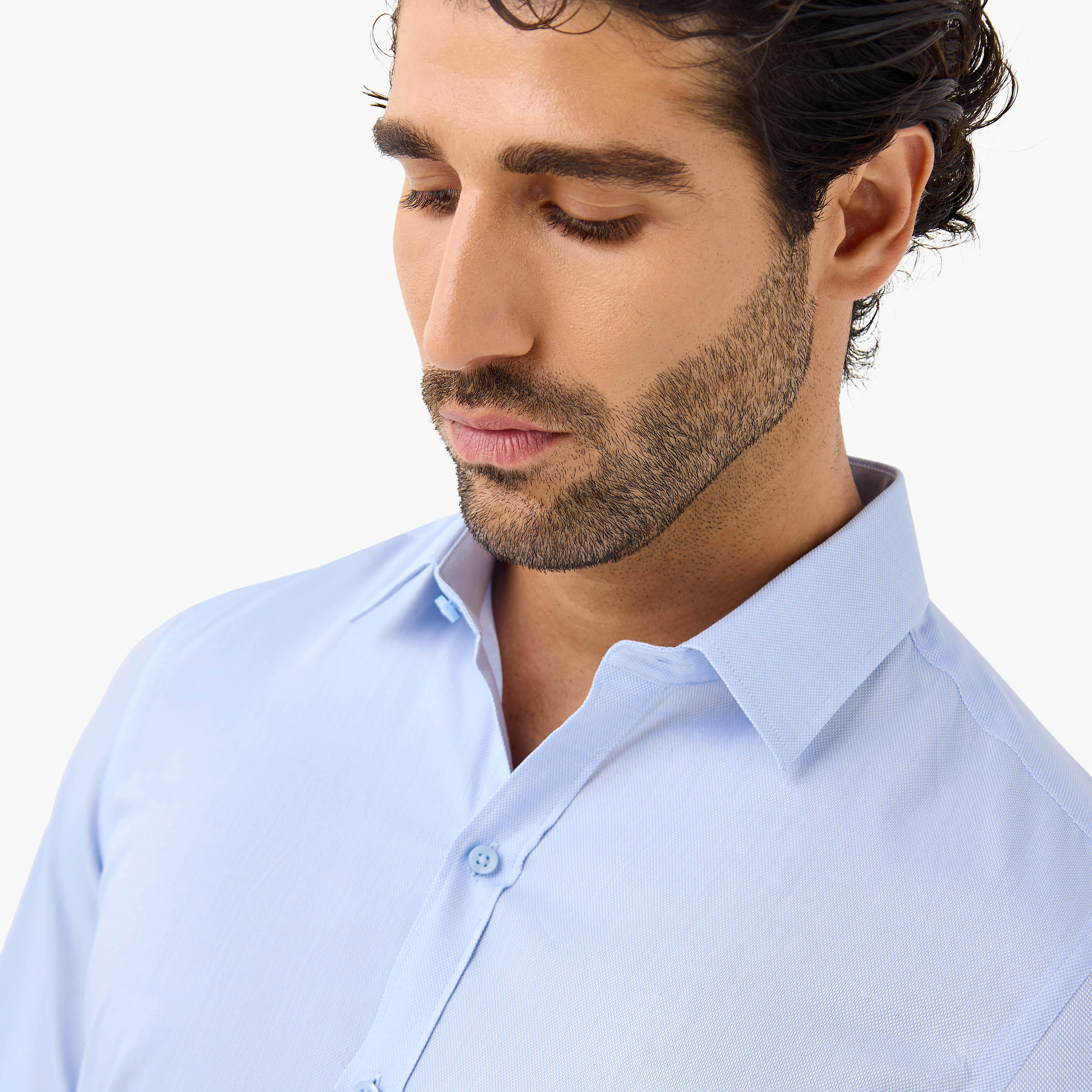 Textured Regular Fit Formal Shirt-men-clothing-shirts-image-4