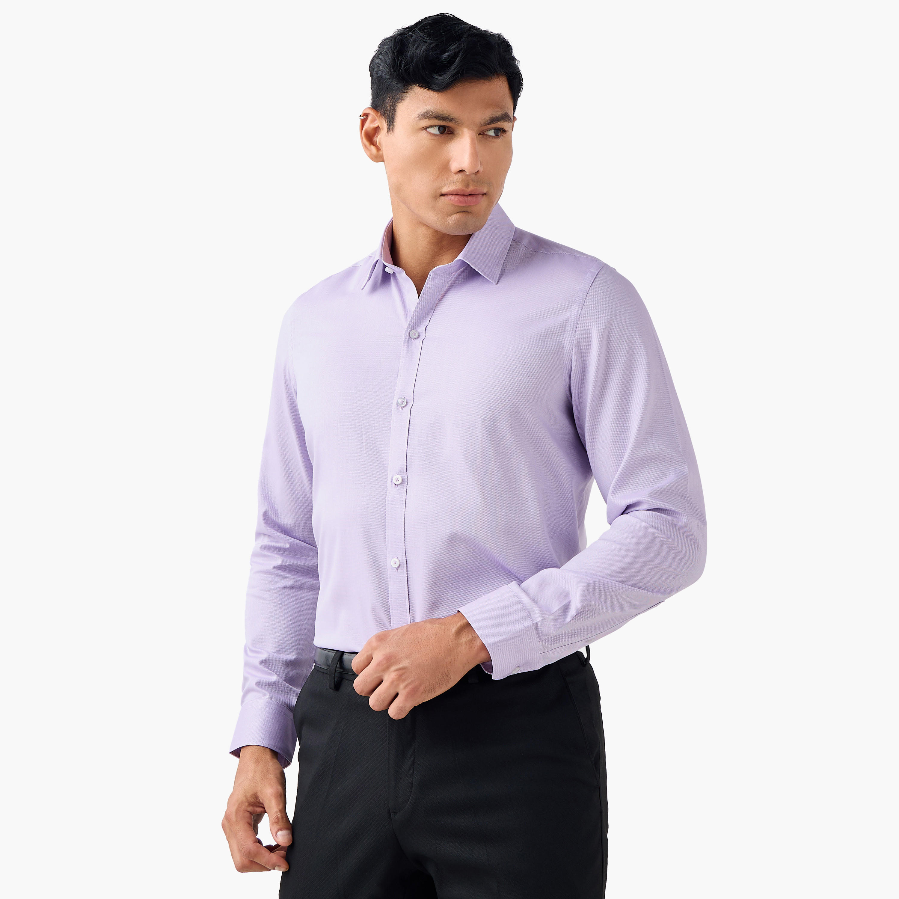 Textured Regular Fit Formal Shirt-men-clothing-shirts-image-1