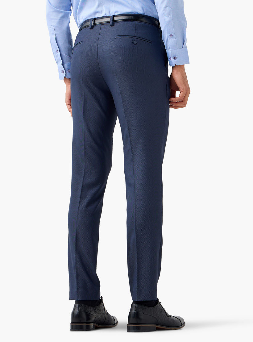 بنطلون رسمي بقصة ضيقة وحزام وخصر مرن وجيوب-men-clothing-trousersandchinos-trousers-image-3