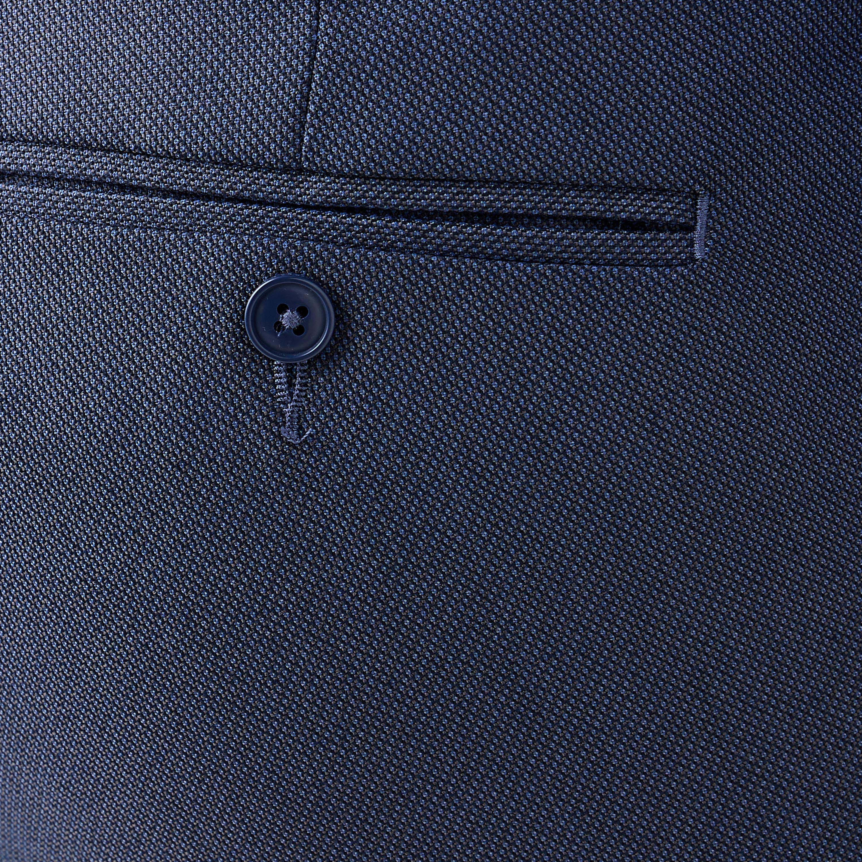Slim Fit Belted Flexi Waist Formal Trousers with Pockets-men-clothing-bottoms-trousersandchinos-trousers-image-5