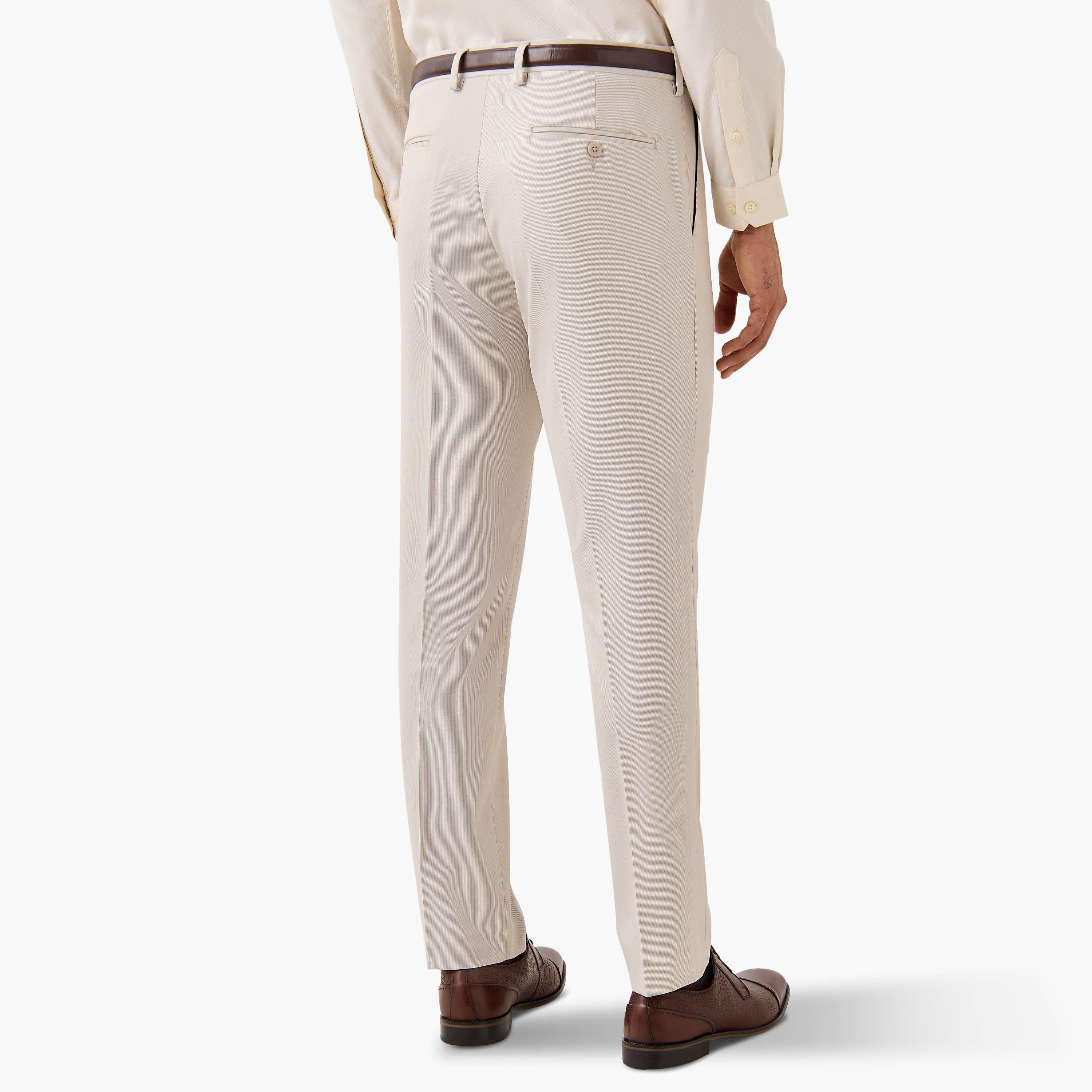 بنطلون رسمي بقصة ضيقة وحزام وخصر مرن وجيوب-men-clothing-trousersandchinos-trousers-image-3