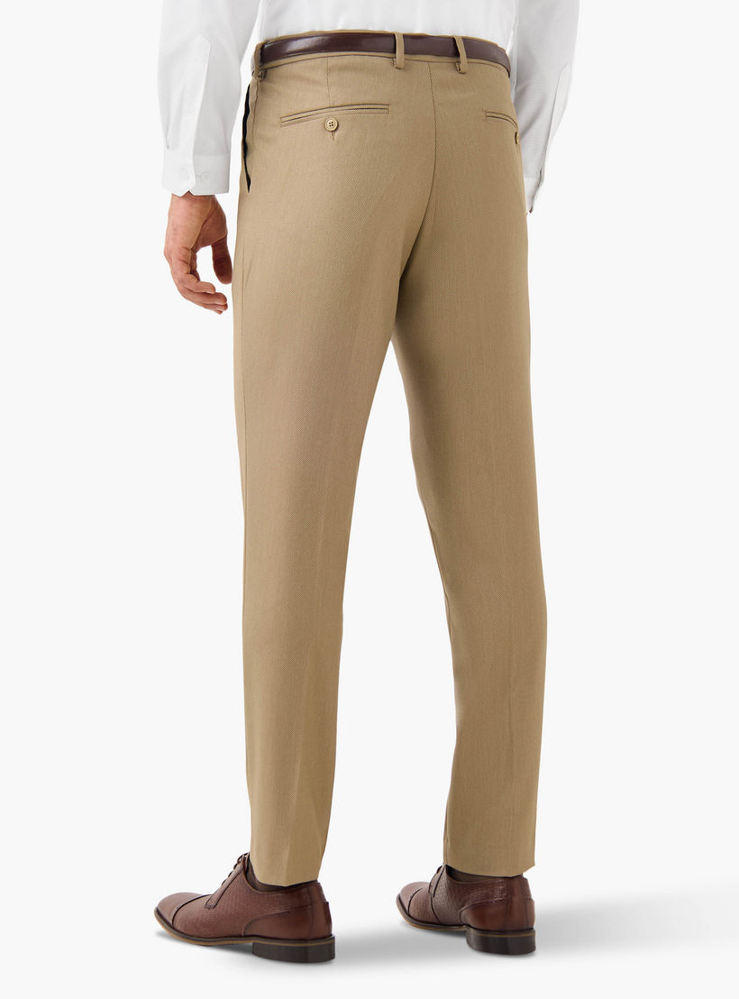 بنطلون رسمي بقصة ضيقة وحزام وخصر مرن وجيوب-men-clothing-trousersandchinos-trousers-image-3