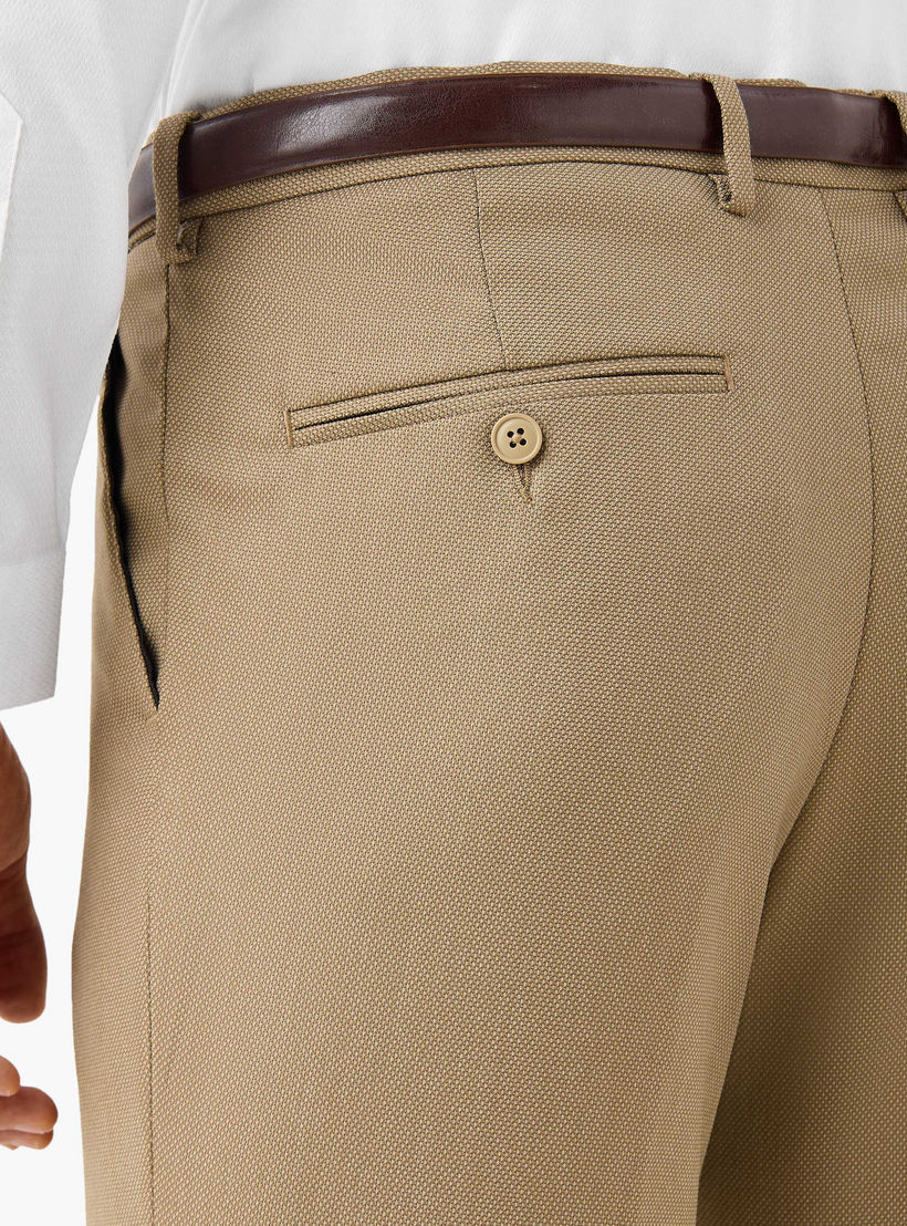 بنطلون رسمي بقصة ضيقة وحزام وخصر مرن وجيوب-men-clothing-trousersandchinos-trousers-image-5