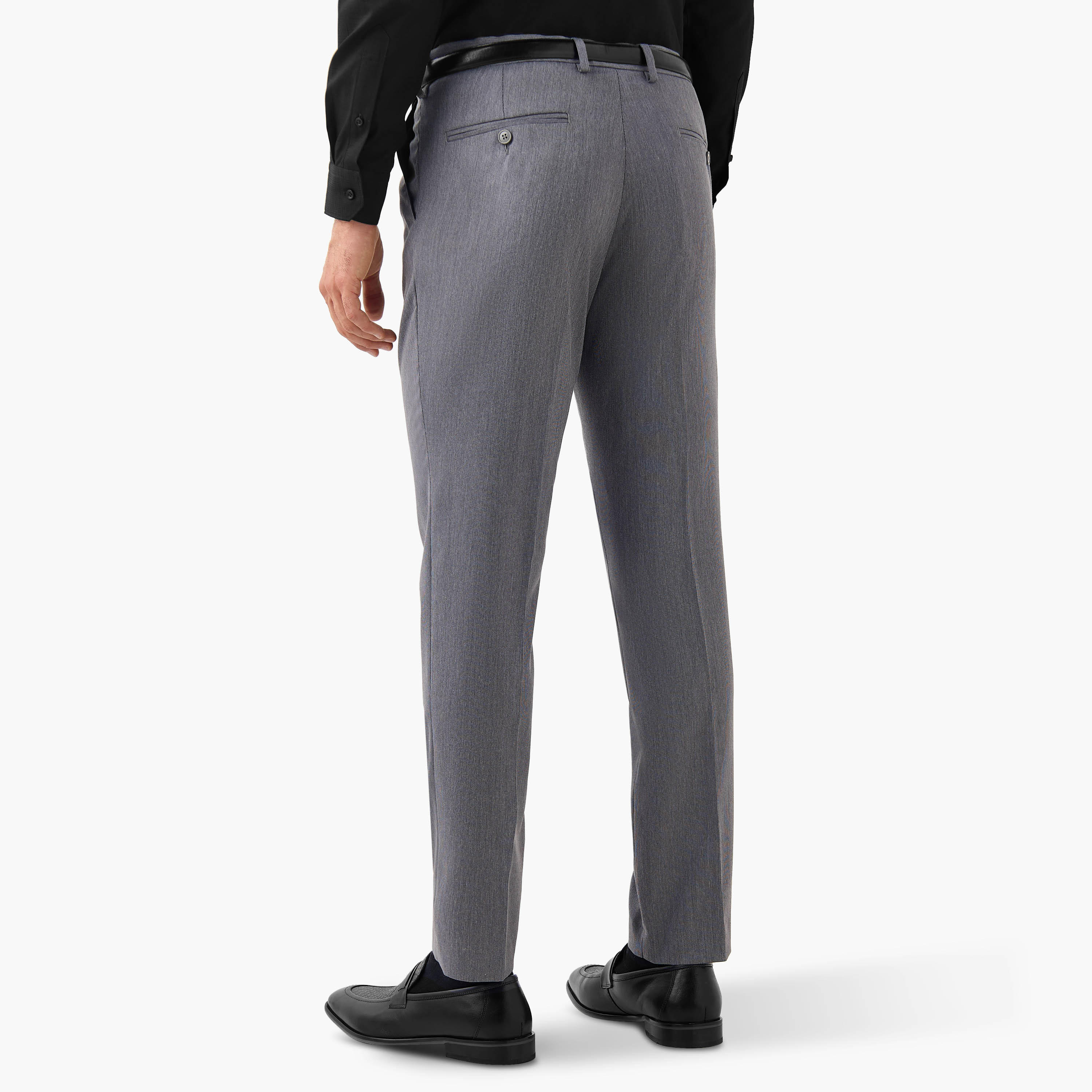 بنطلون رسمي بقصة ضيقة وحزام وخصر مرن وجيوب-men-clothing-trousersandchinos-trousers-image-3