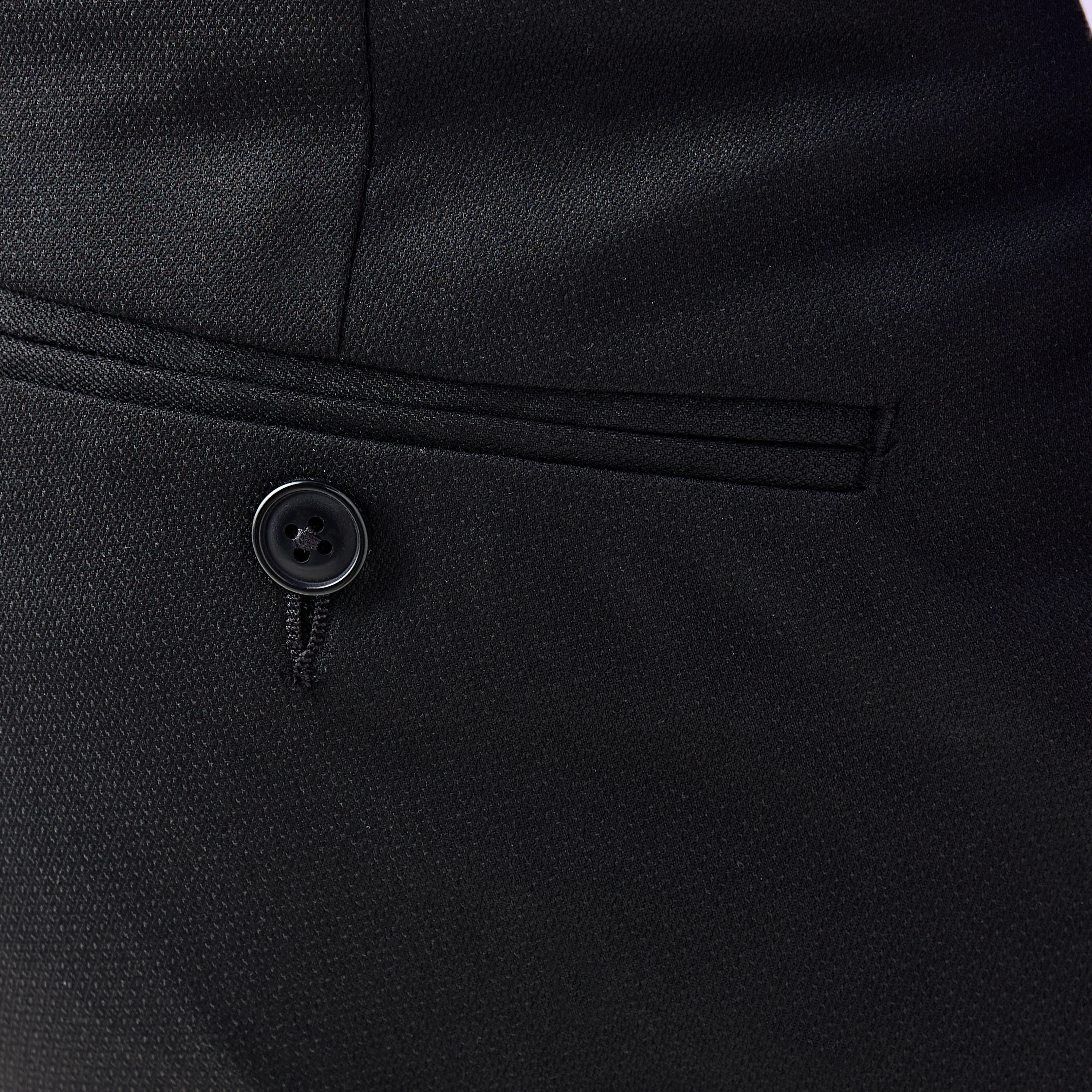 Slim Fit Belted Flexi Waist Formal Trousers with Pockets-men-clothing-bottoms-trousersandchinos-trousers-image-5