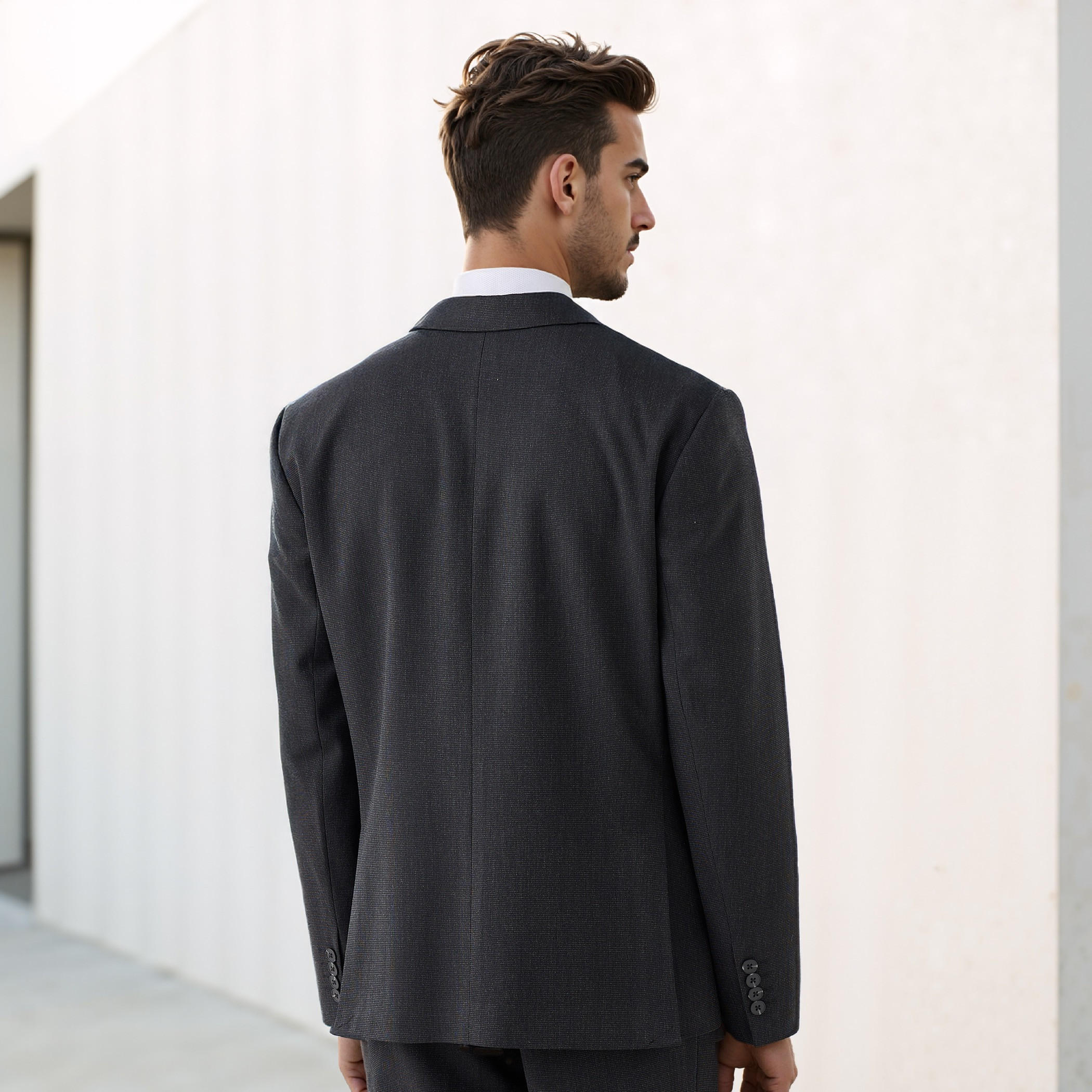 Textured Notch Lapel Blazer with Pockets-men-winterwear-jacketsandblazers-image-3