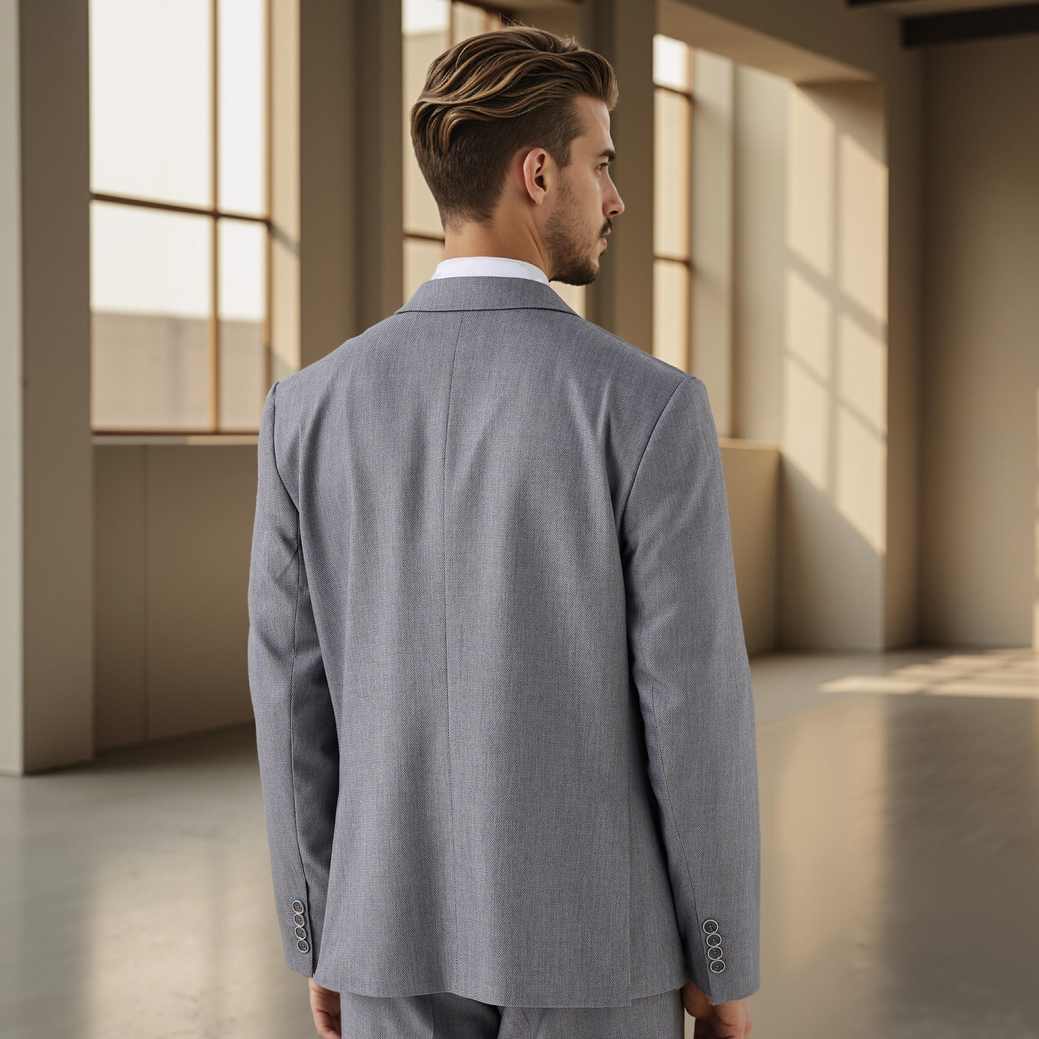 Textured Notch Lapel Blazer with Pockets-men-winterwear-jacketsandblazers-image-3
