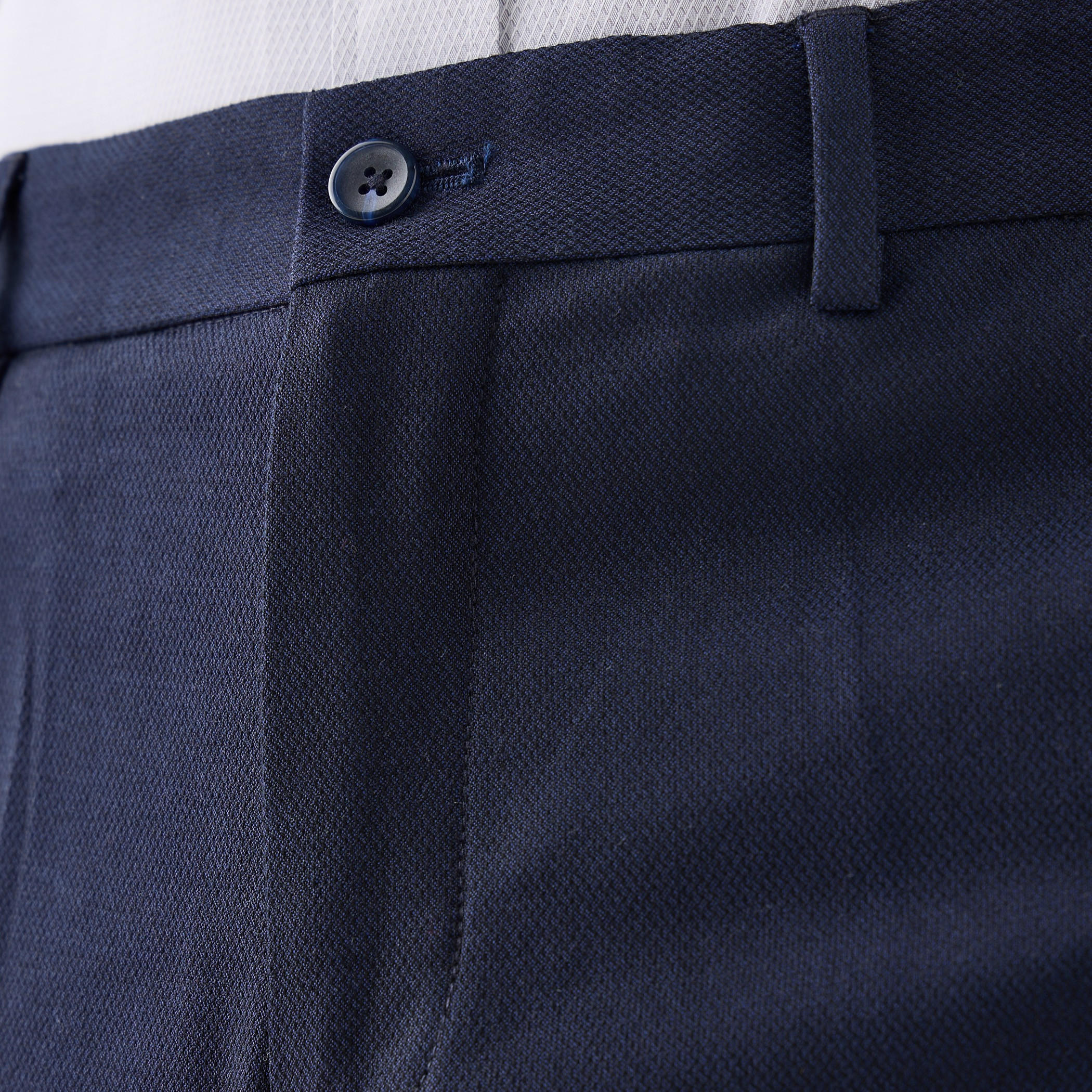 Slim Fit Flexi Waist Formal Trousers with Pockets-men-clothing-bottoms-trousersandchinos-trousers-image-5