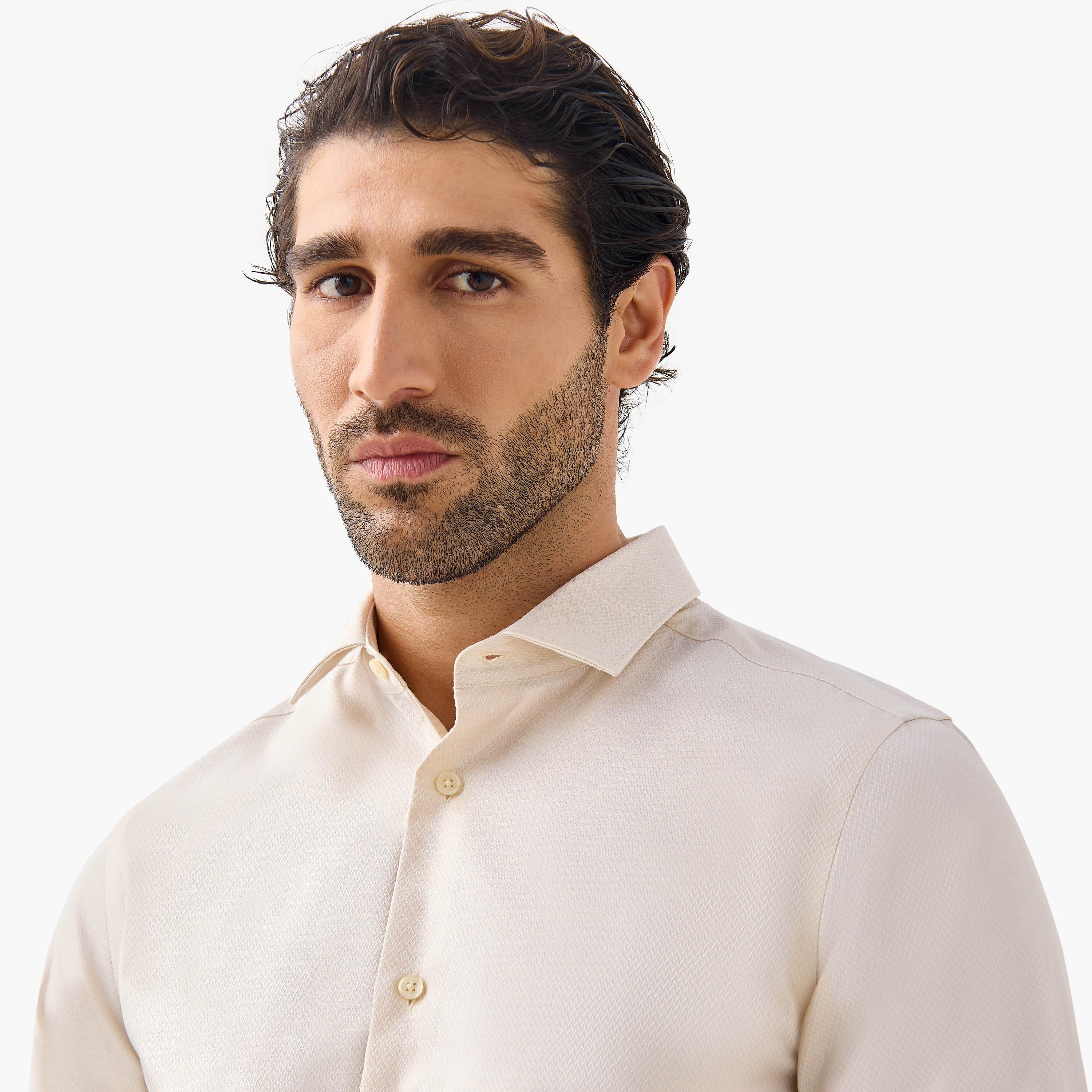 قميص بارز الملمس بقصّة عادية وأكمام طويلة-men-clothing-shirts-image-3