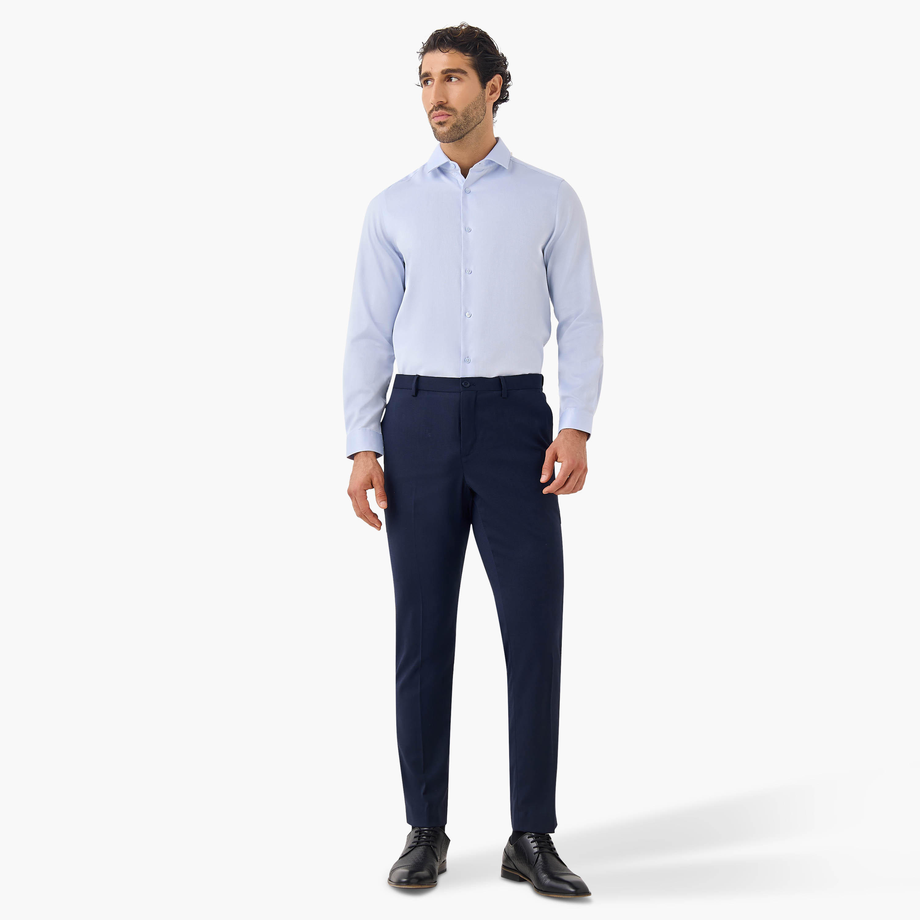 قميص بارز الملمس بقصّة عادية وأكمام طويلة-men-clothing-shirts-image-5
