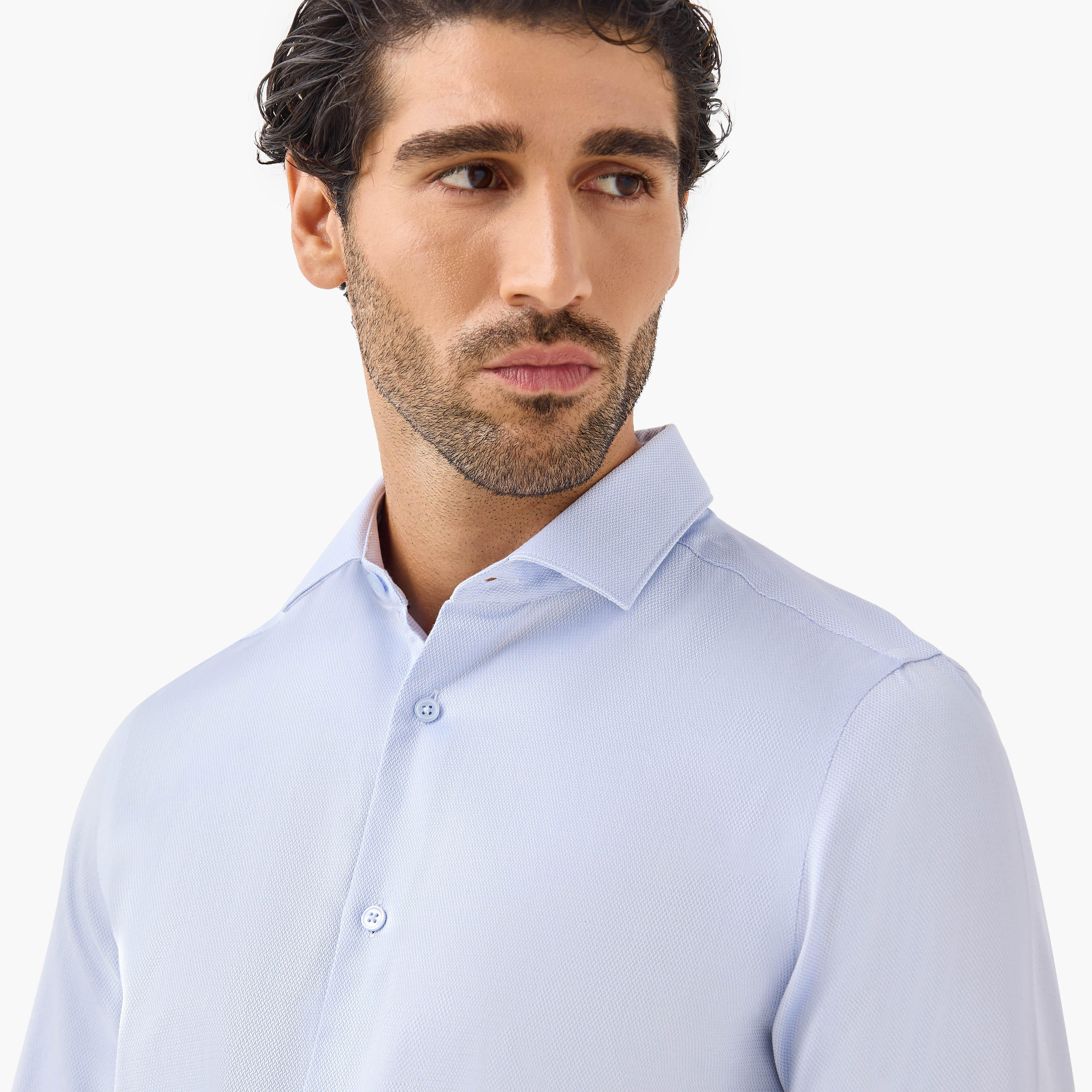 قميص بارز الملمس بقصّة عادية وأكمام طويلة-men-clothing-shirts-image-3