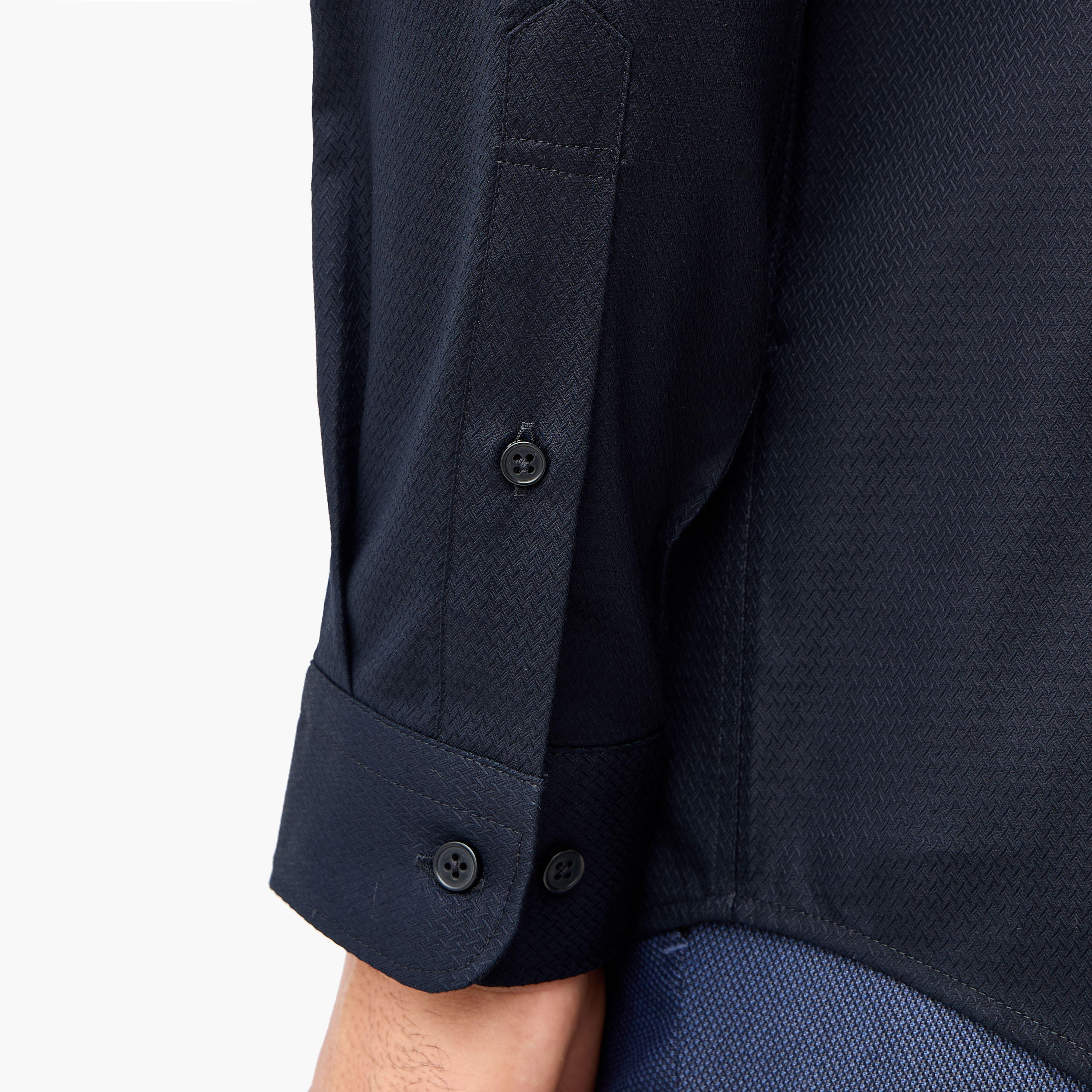 قميص دوبي بقصّة سليم وياقة عادية-men-clothing-shirts-image-2