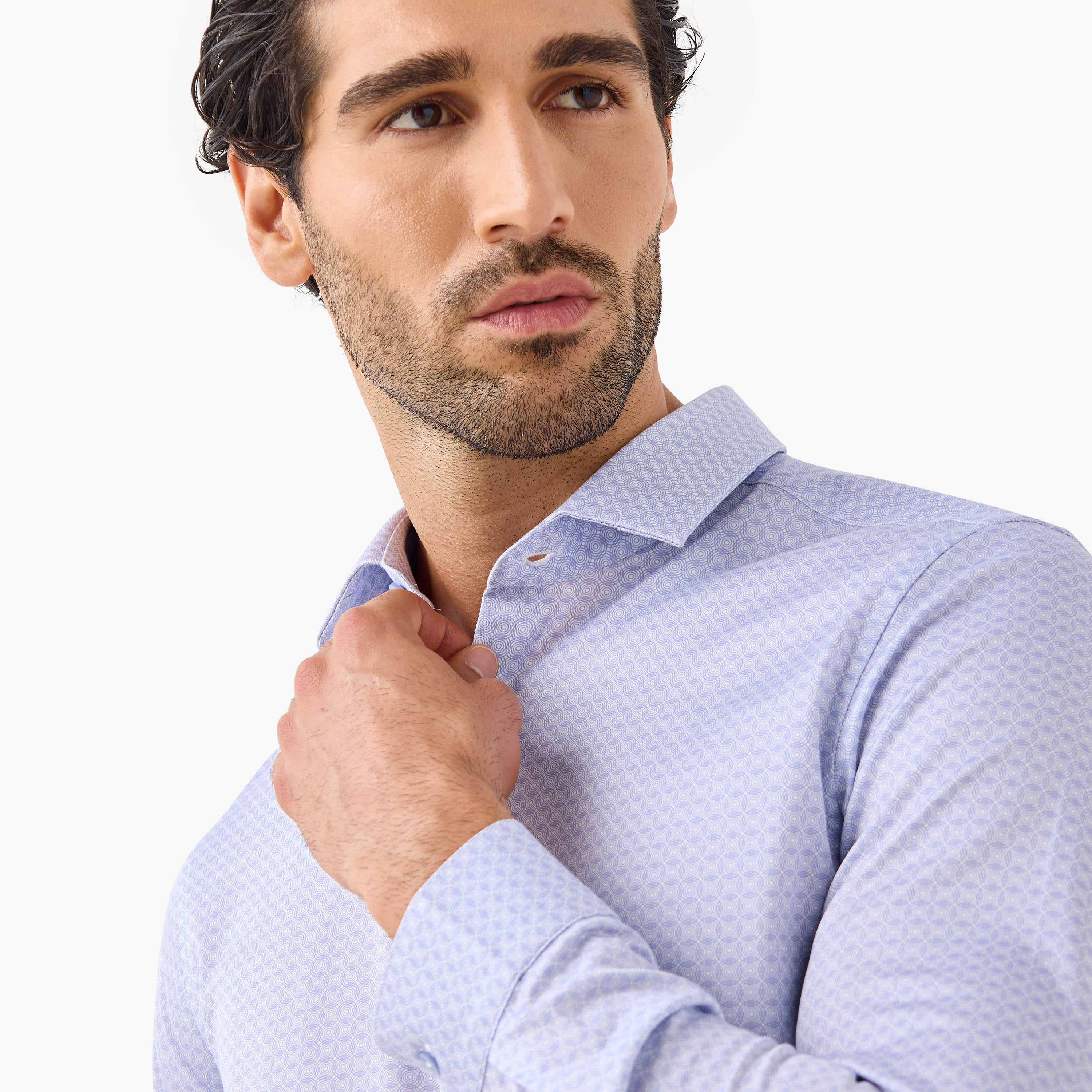 Slim Fit Printed Shirt with Long Sleeves-men-clothing-shirts-image-4