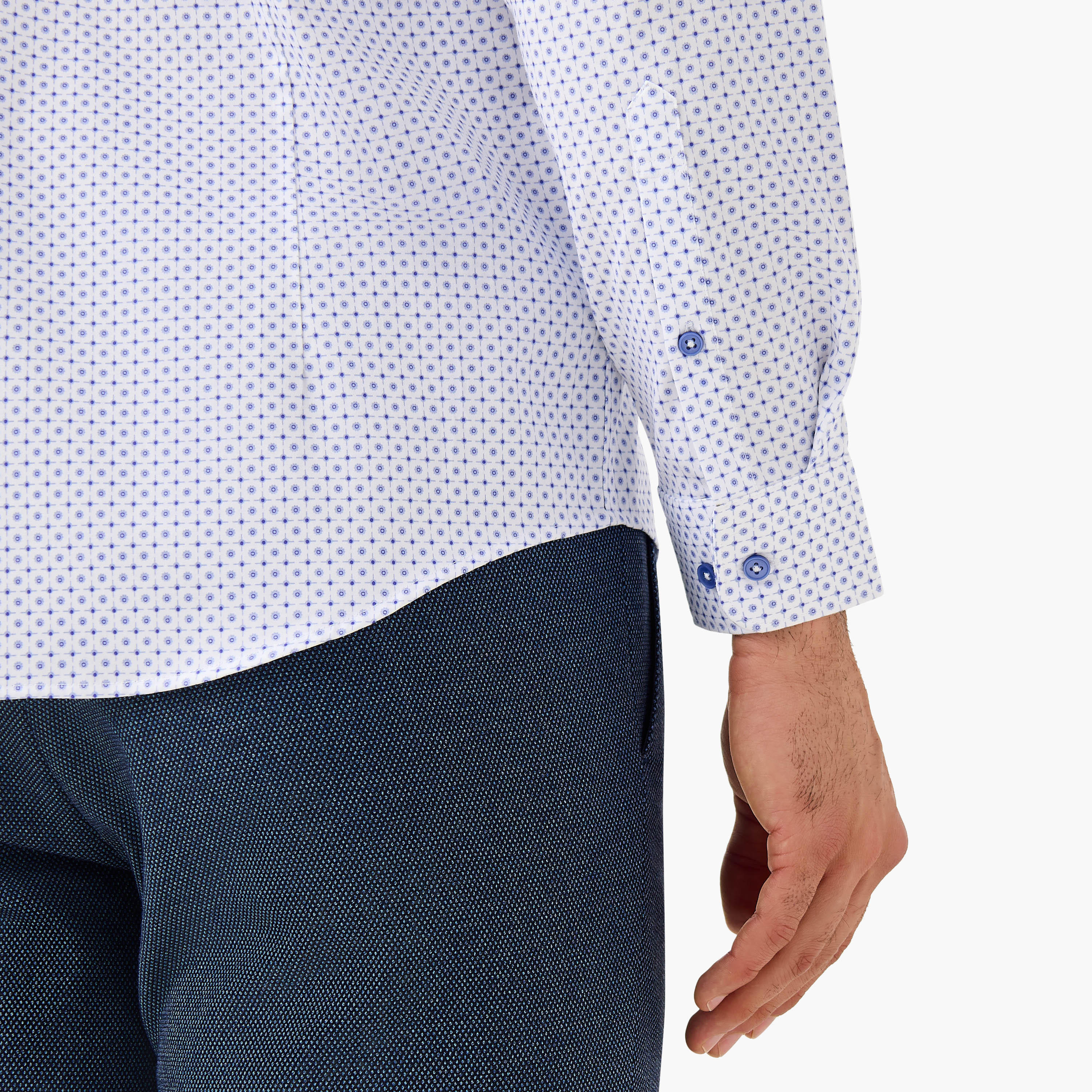 Slim Fit Printed Shirt with Long Sleeves-men-clothing-shirts-image-5