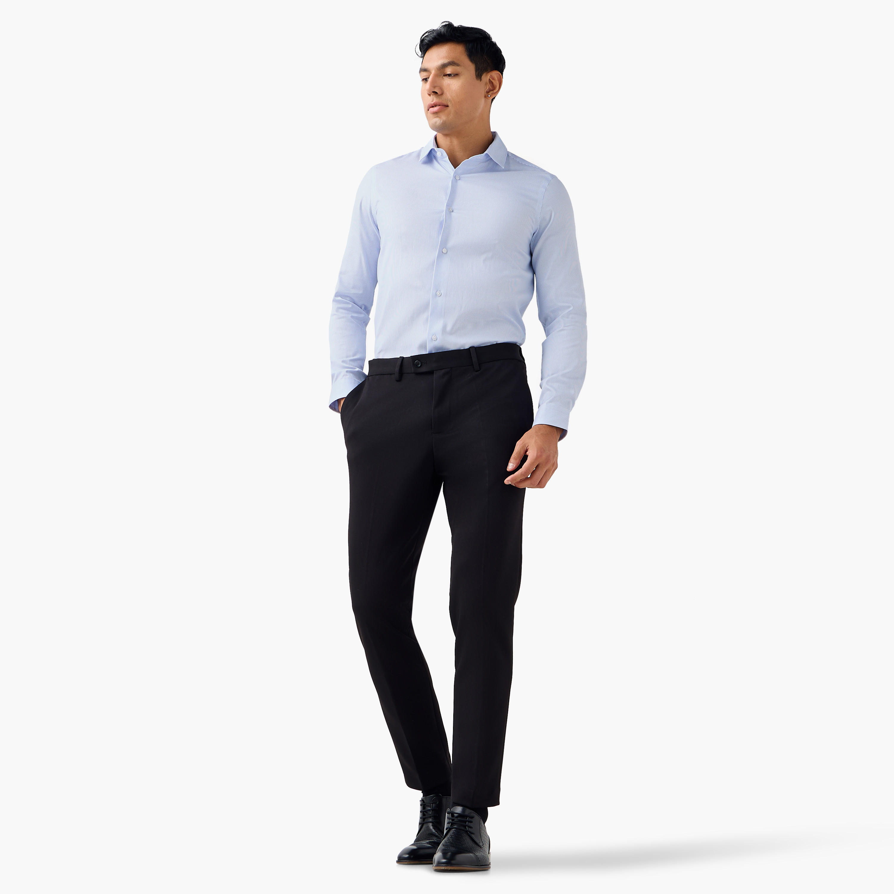 Slim Fit Striped Collared Shirt-men-clothing-shirts-image-2