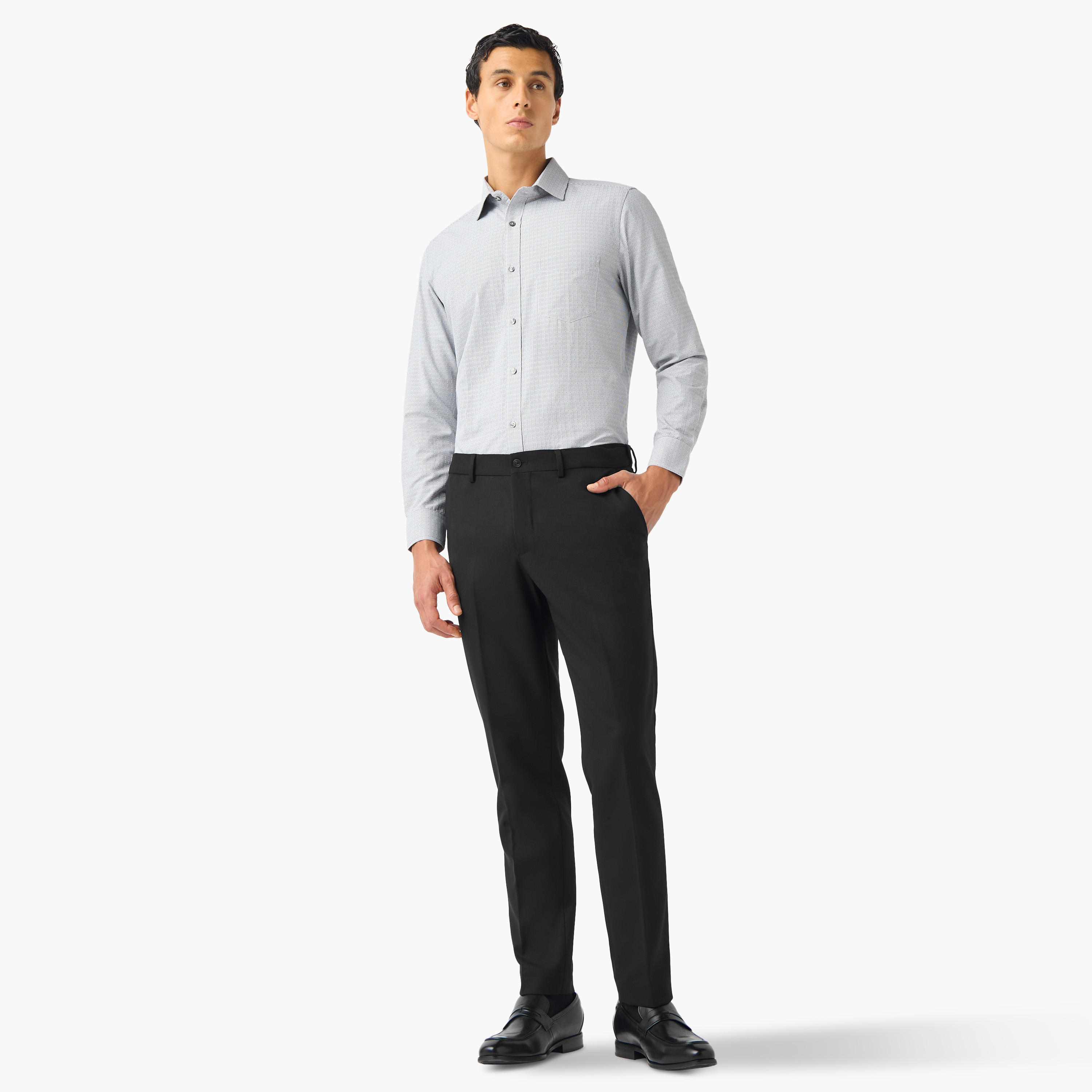 Regular Fit Checked Collared Shirt-men-clothing-shirts-image-2