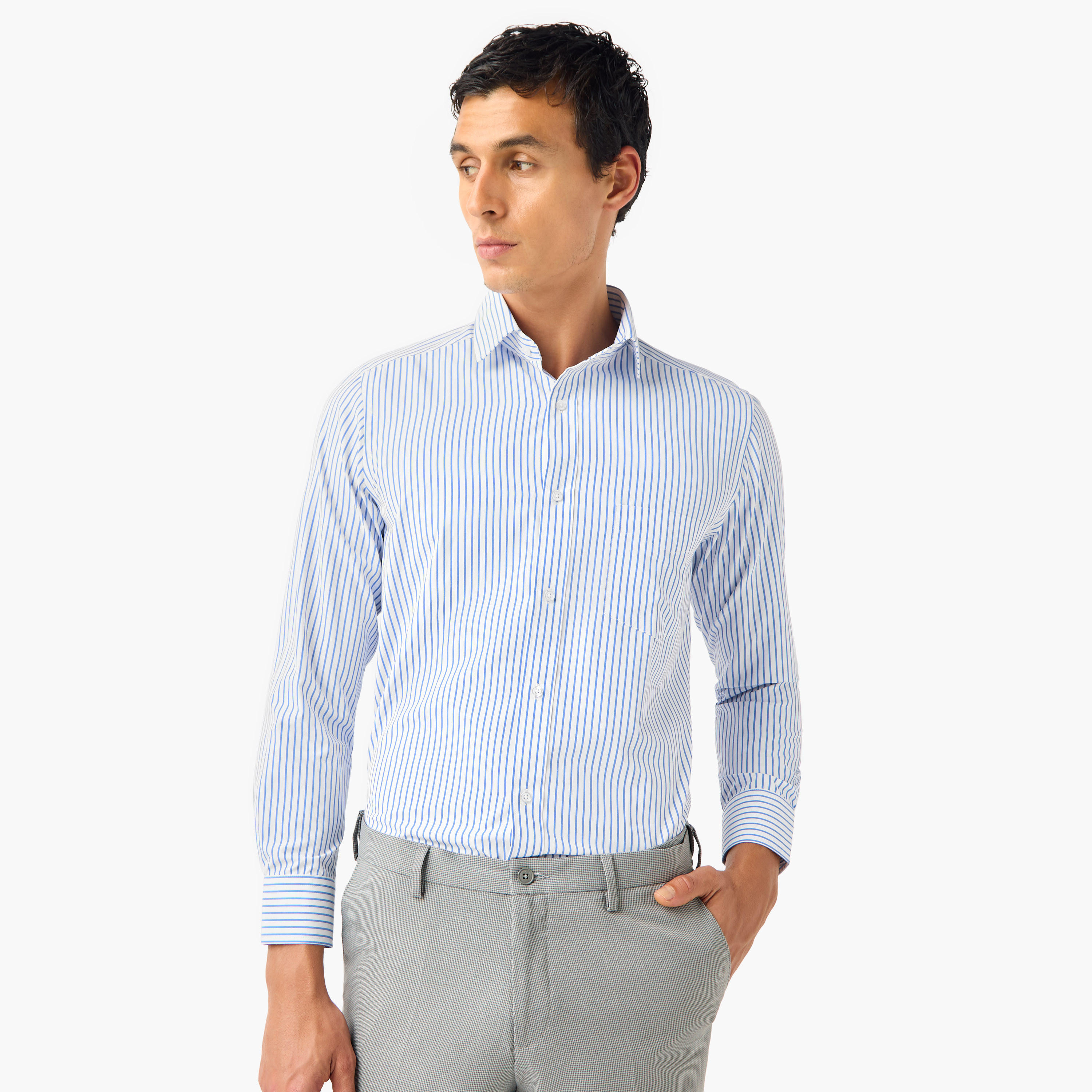 Regular Fit Striped Collared Shirt-PROMO_SP_KSA_6_BUY3FORSAR119_130625-image-1