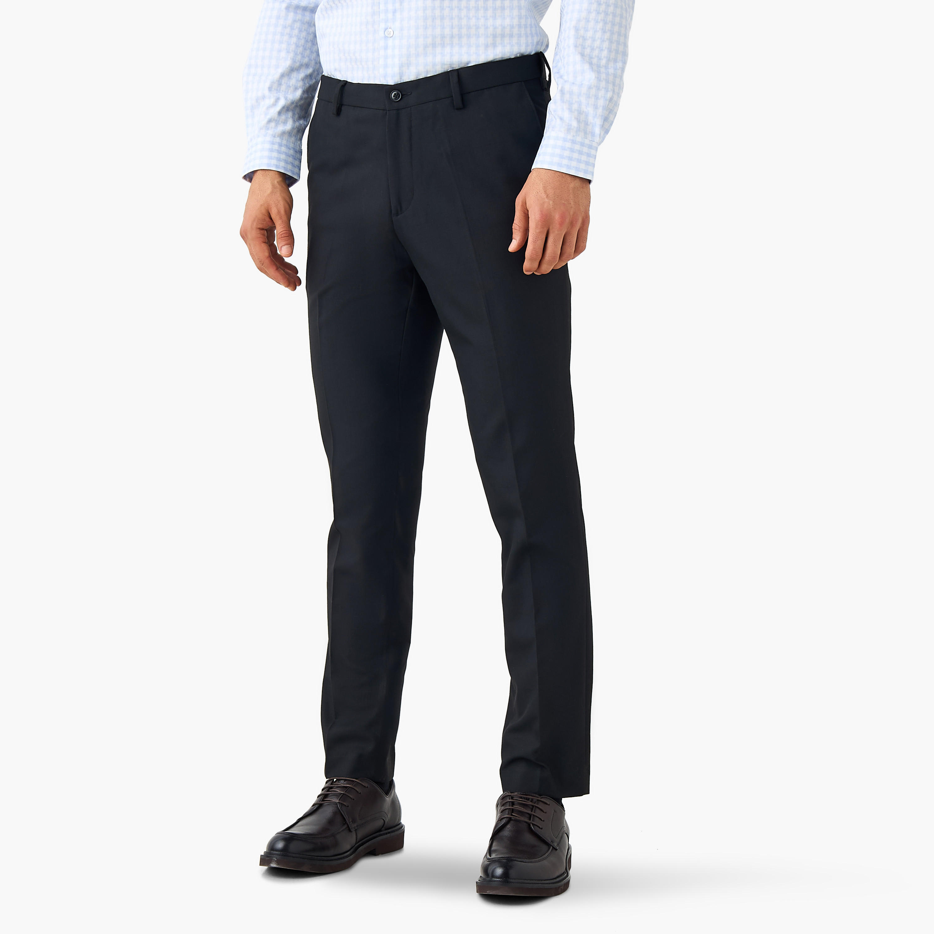 Textured Slim Fit Formal Trousers-men-clothing-bottoms-trousersandchinos-trousers-image-1